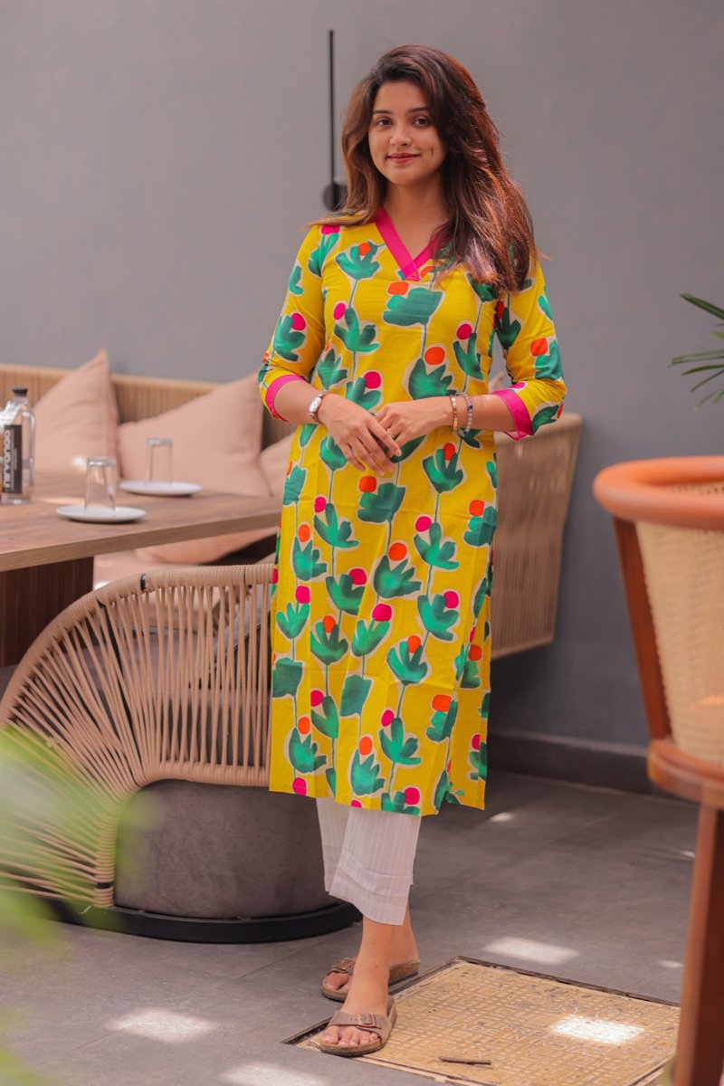 Yellow kurti