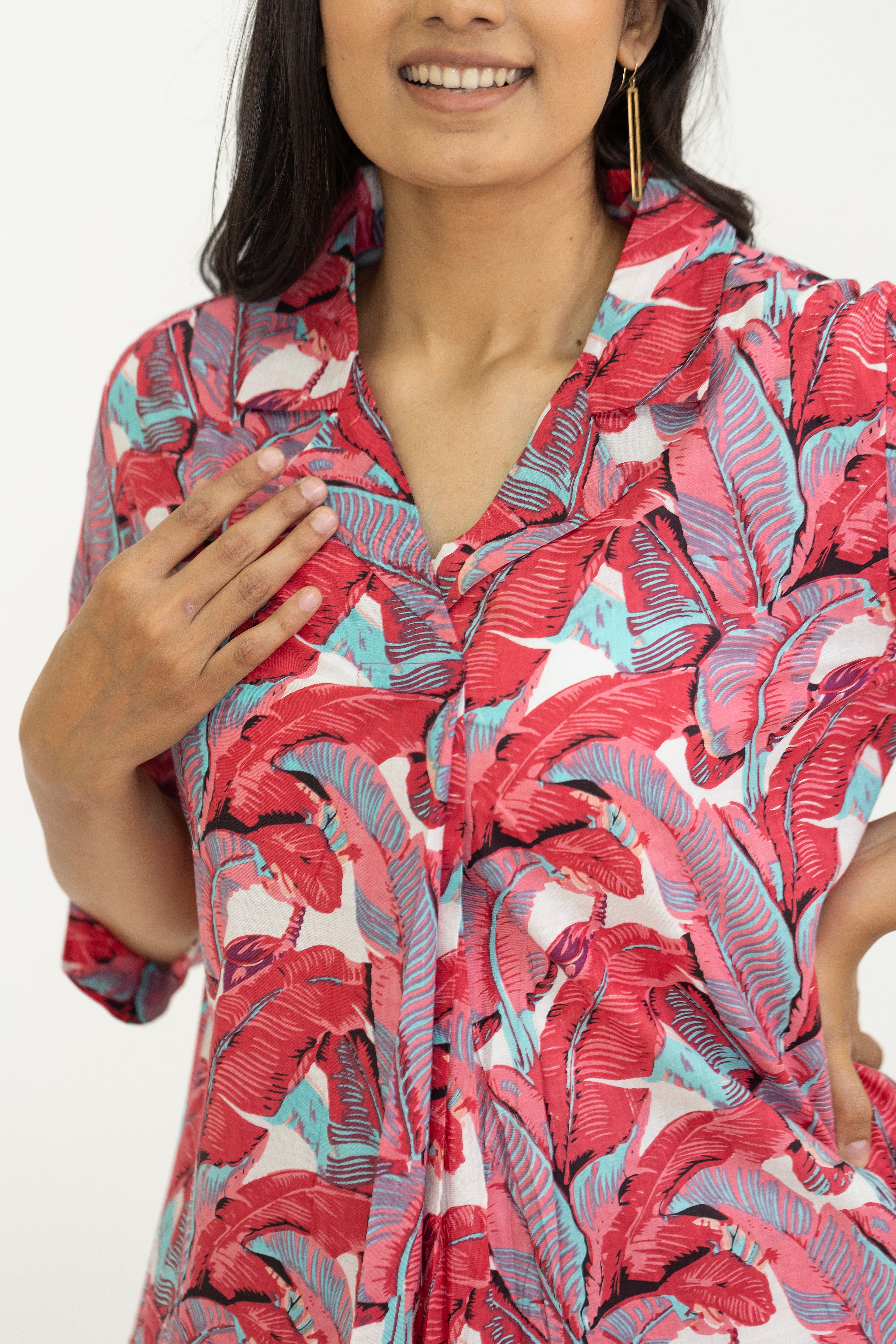 Pink Leaf Co-ord Set