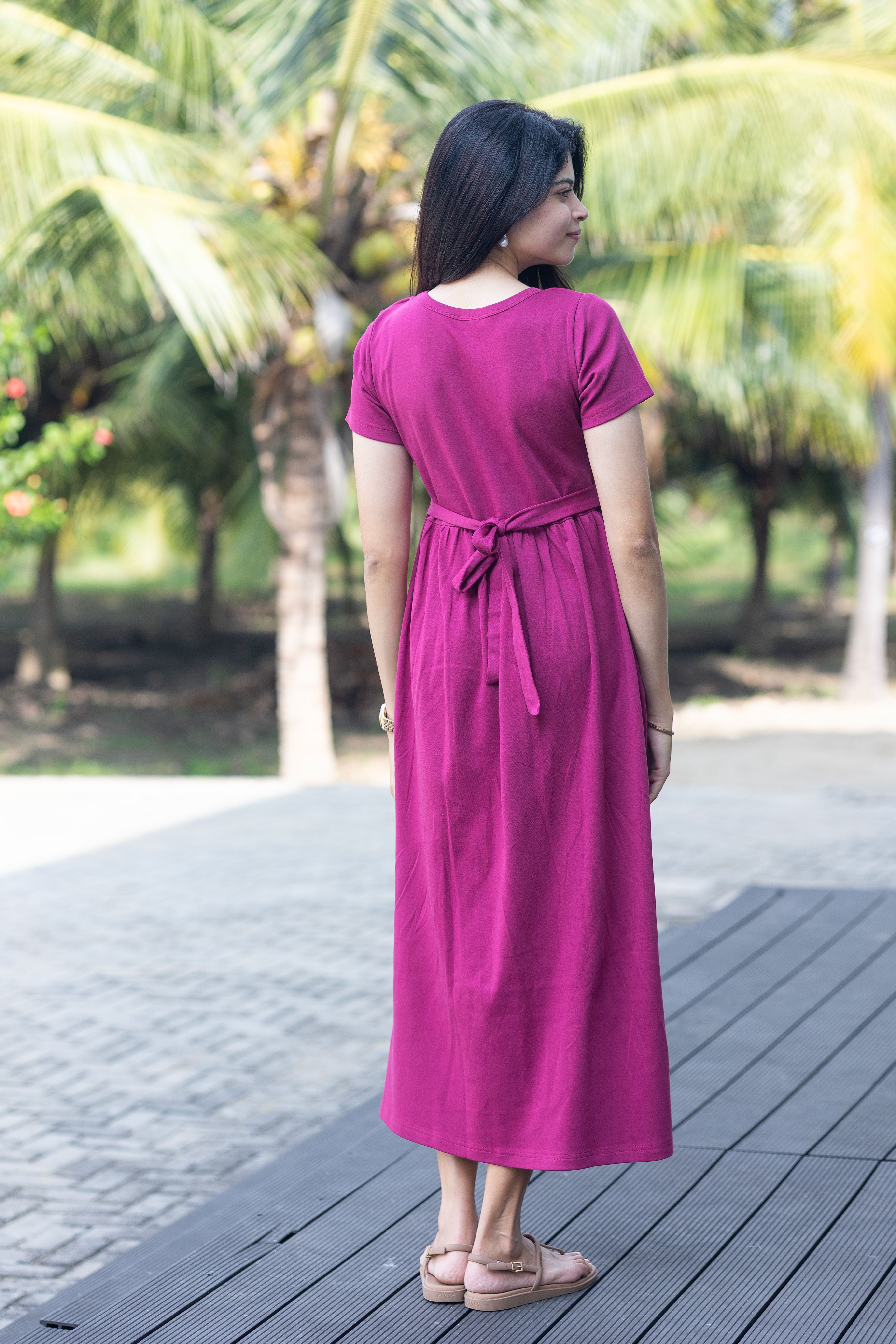 Berry pink maternity