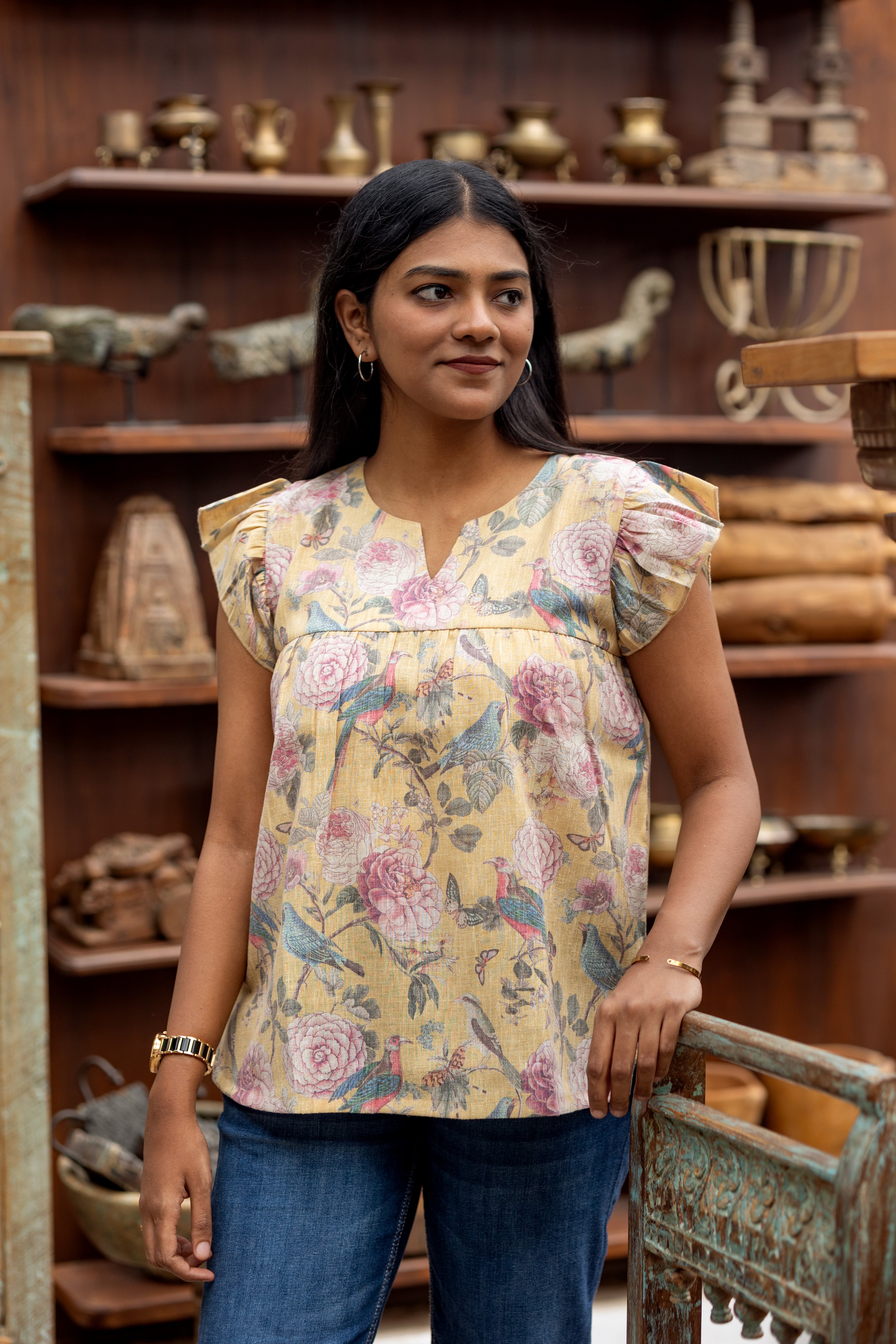 Sunflower muse top