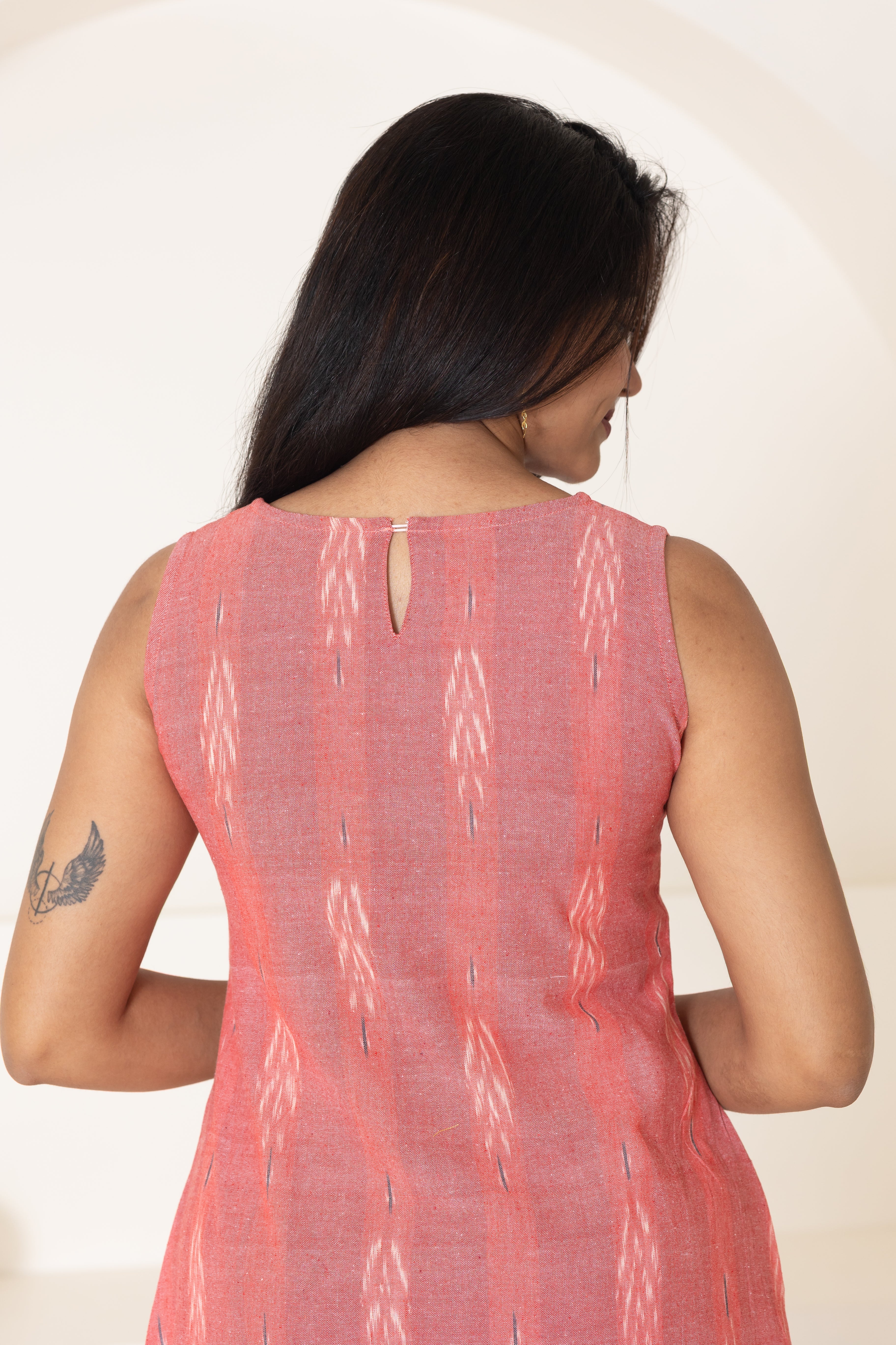 Peach ikat