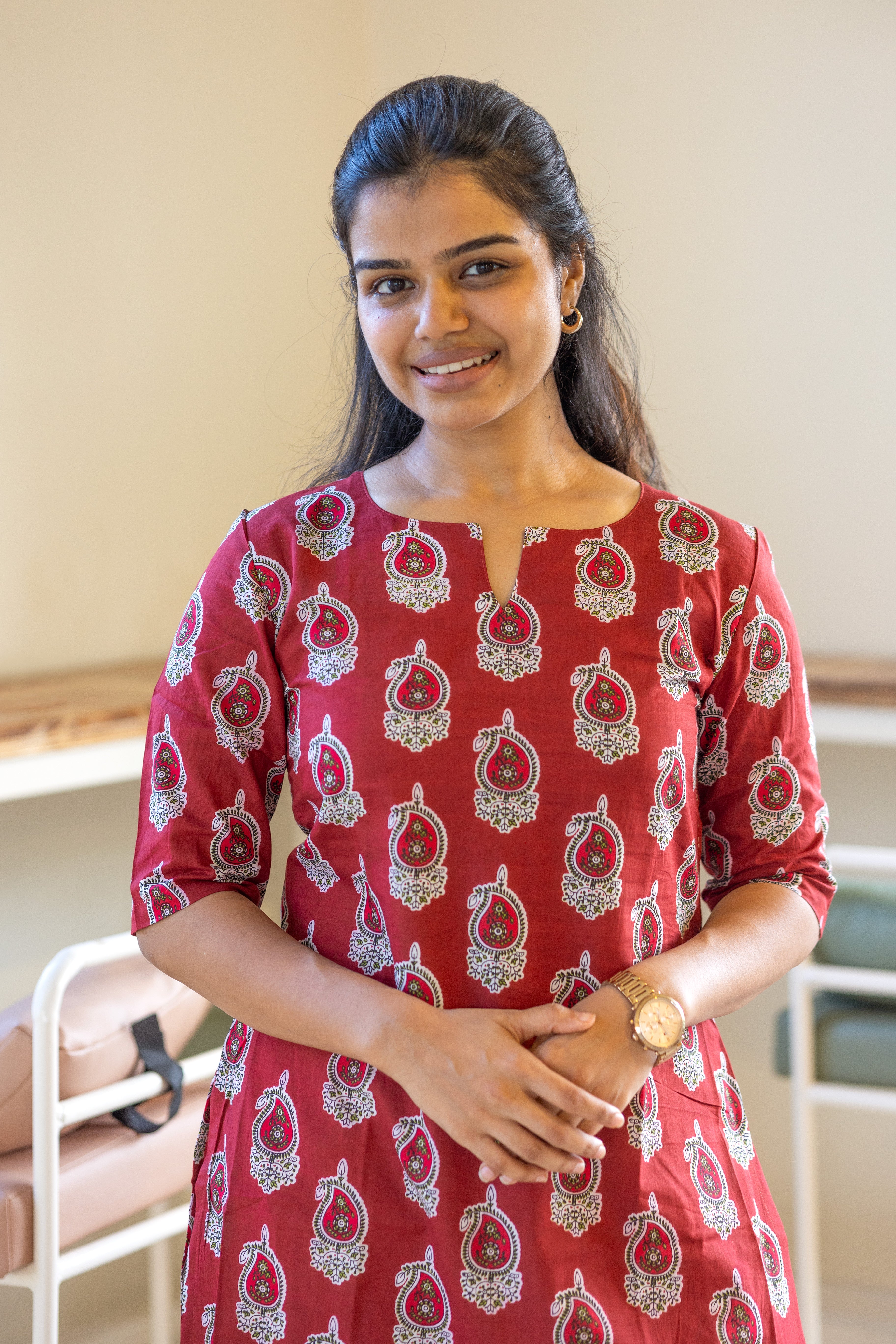 Crimson petal kurti