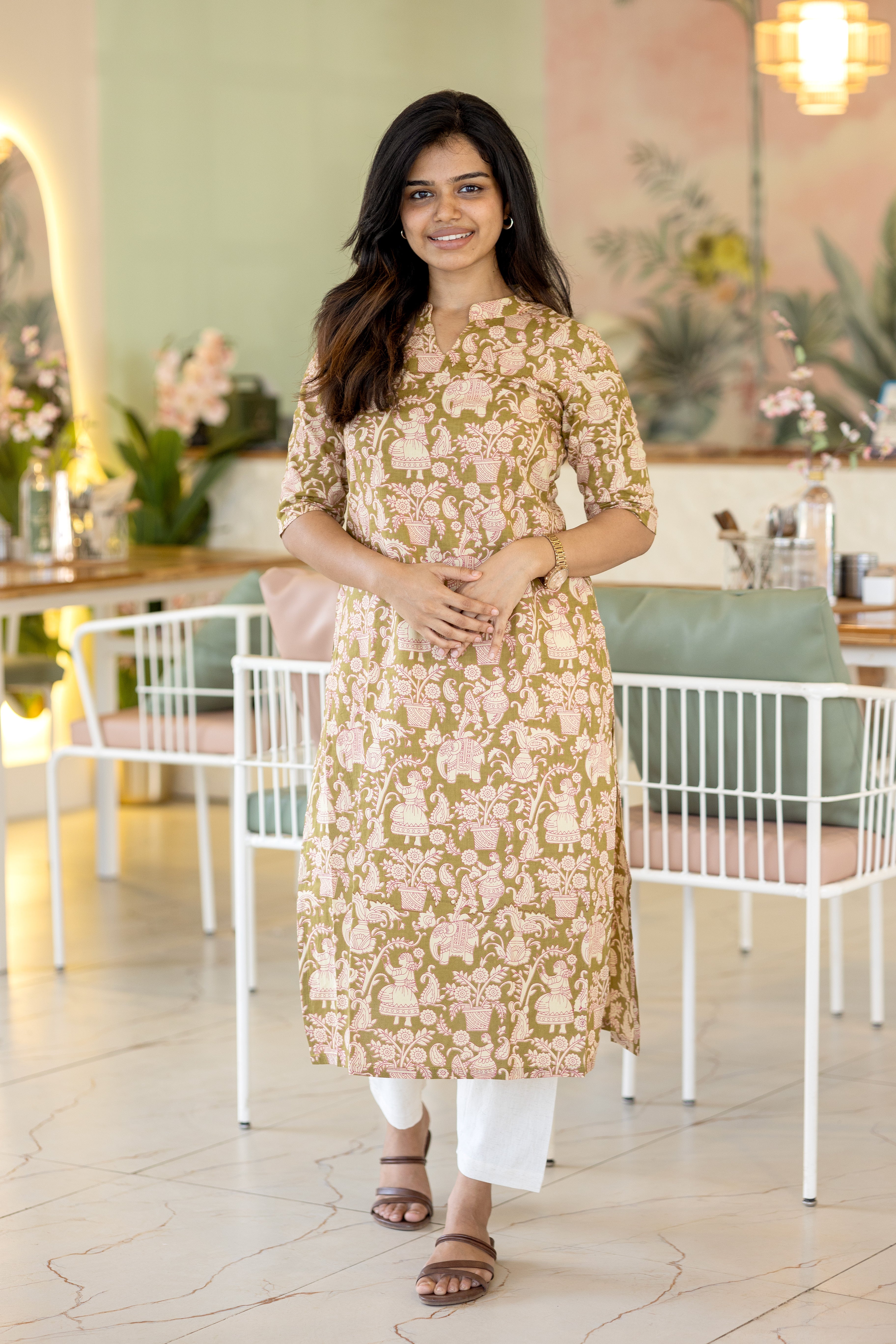 Mehendi garden kurti