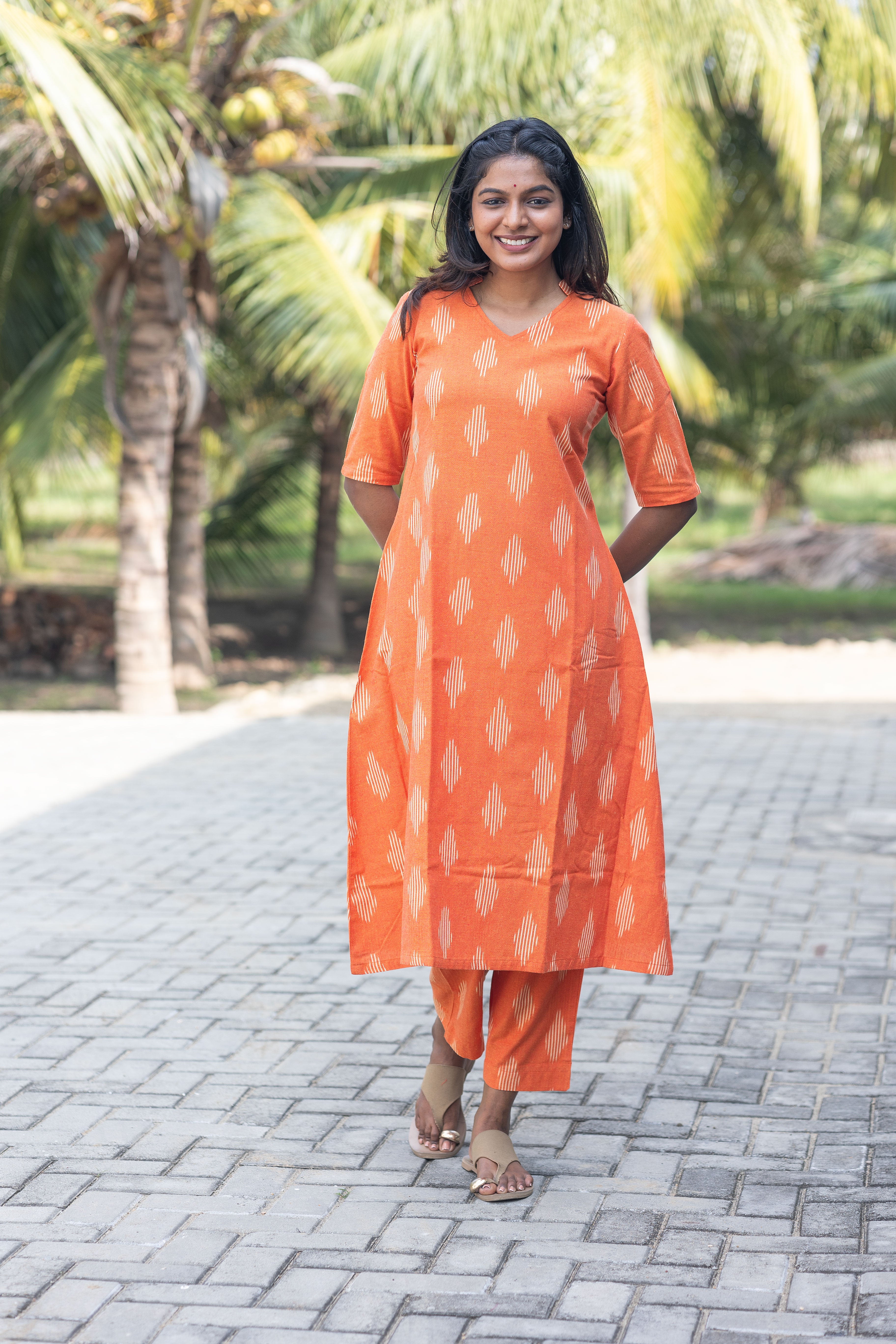 Orange mittai co-ords