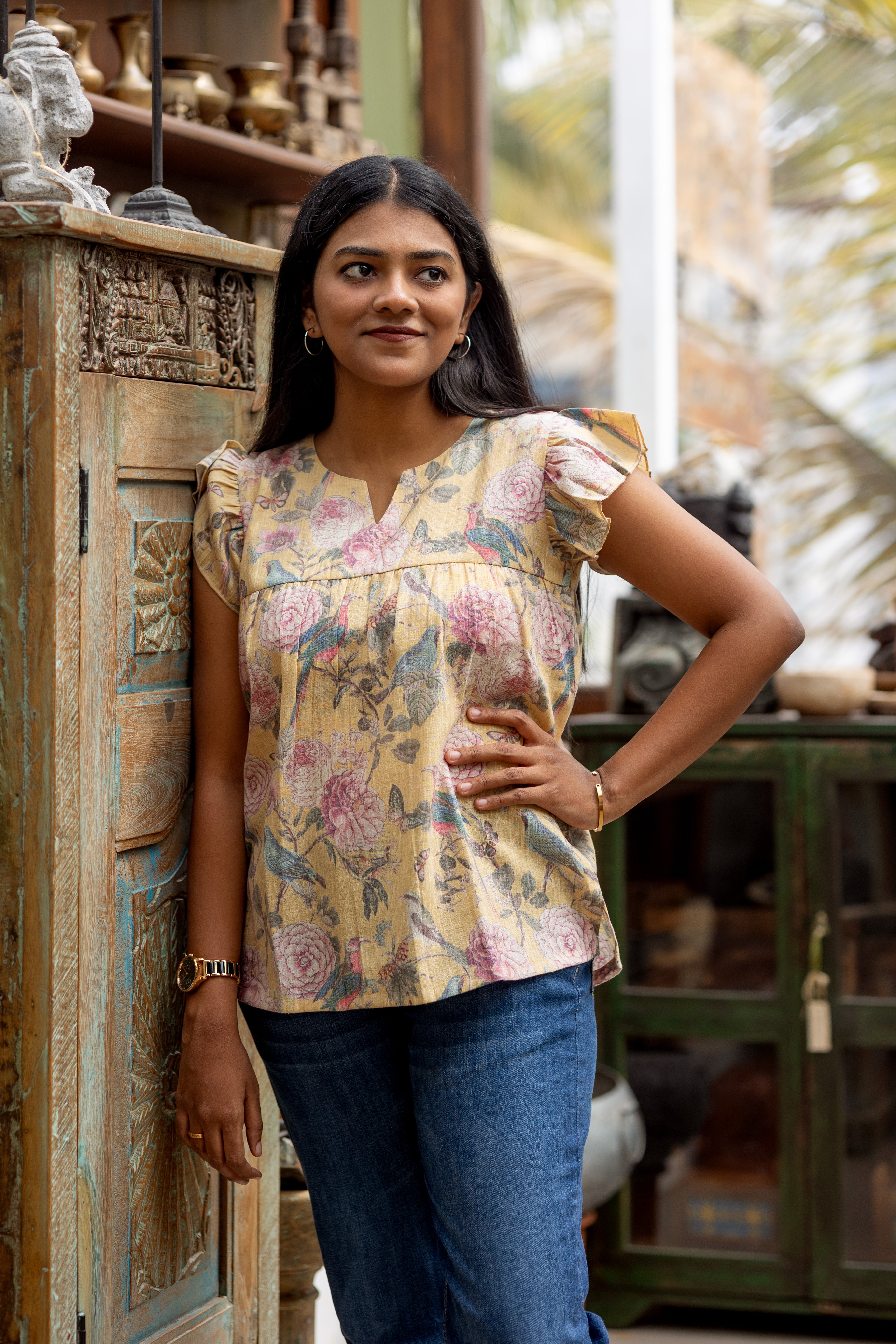 Sunflower muse top