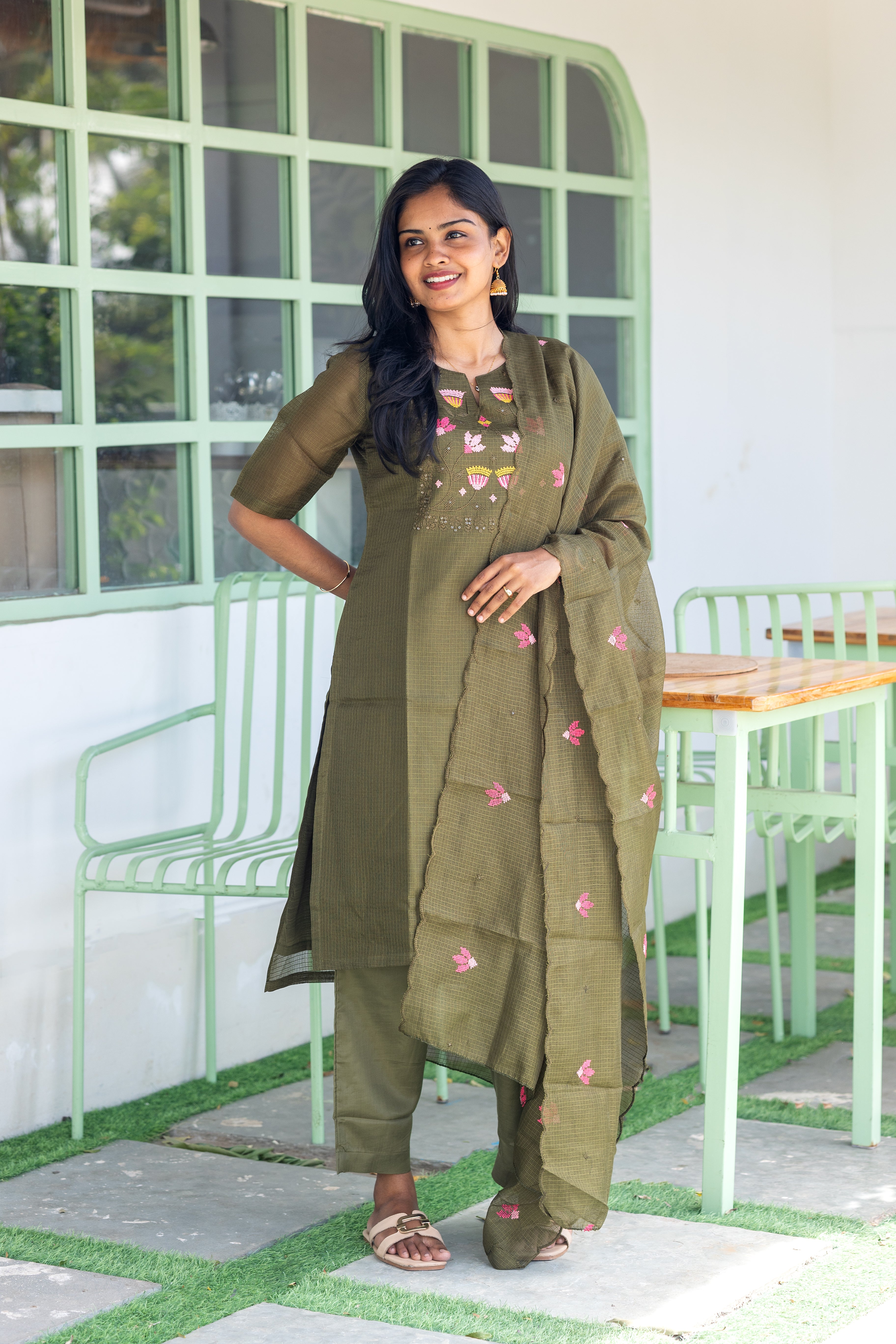 Olive embroidery