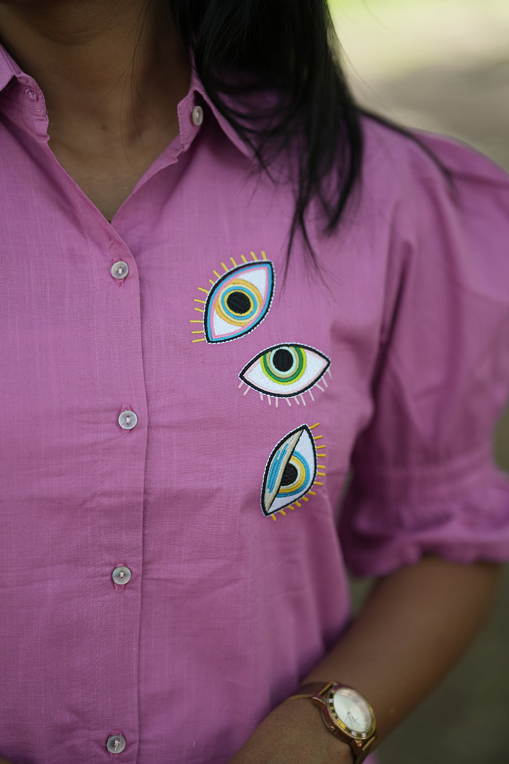 Purple evil eye