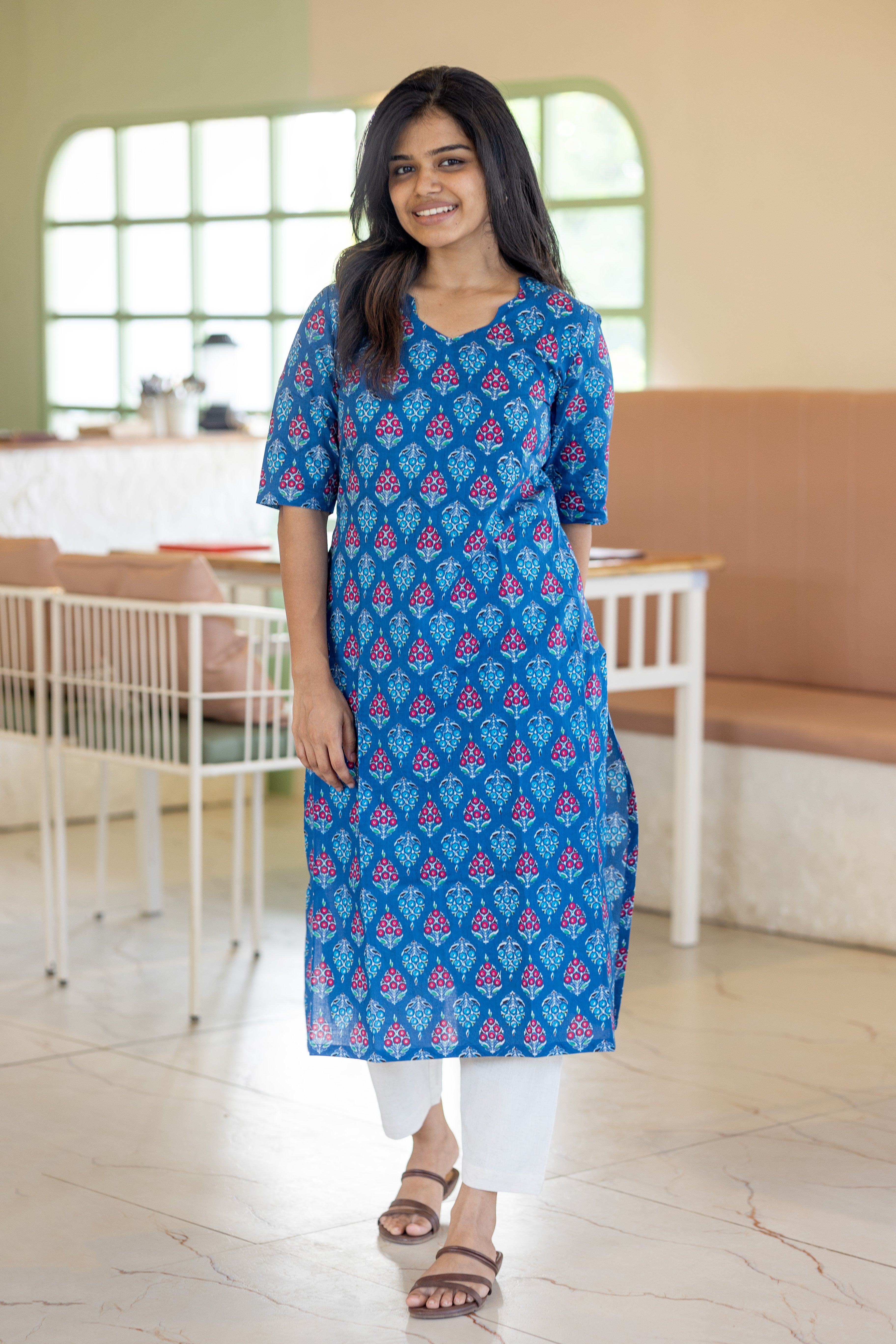 Blueberry petal kurti