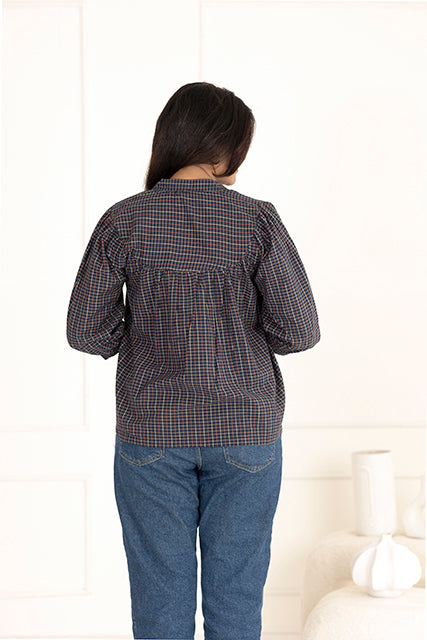Black checks top
