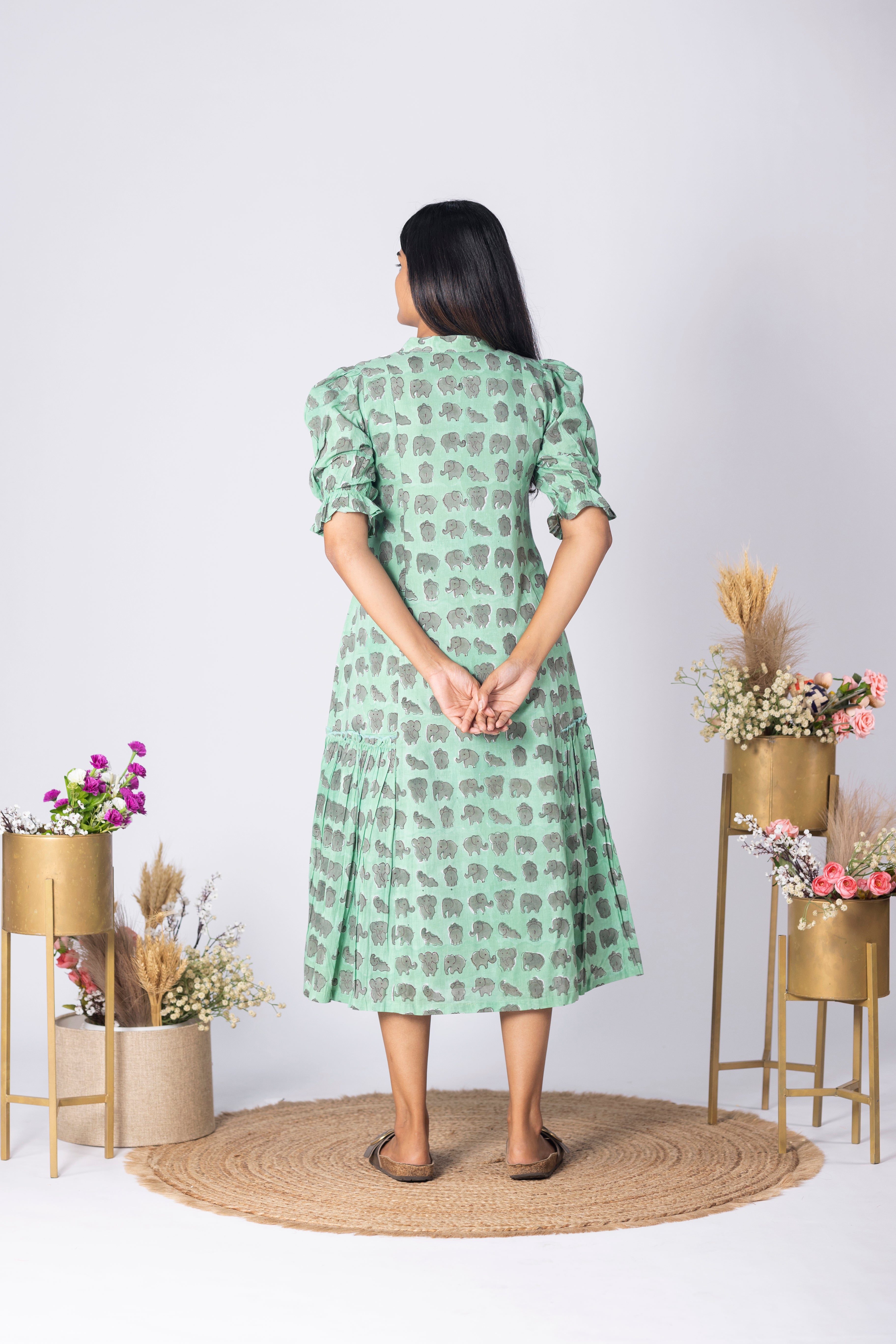 Mint Elephant dress