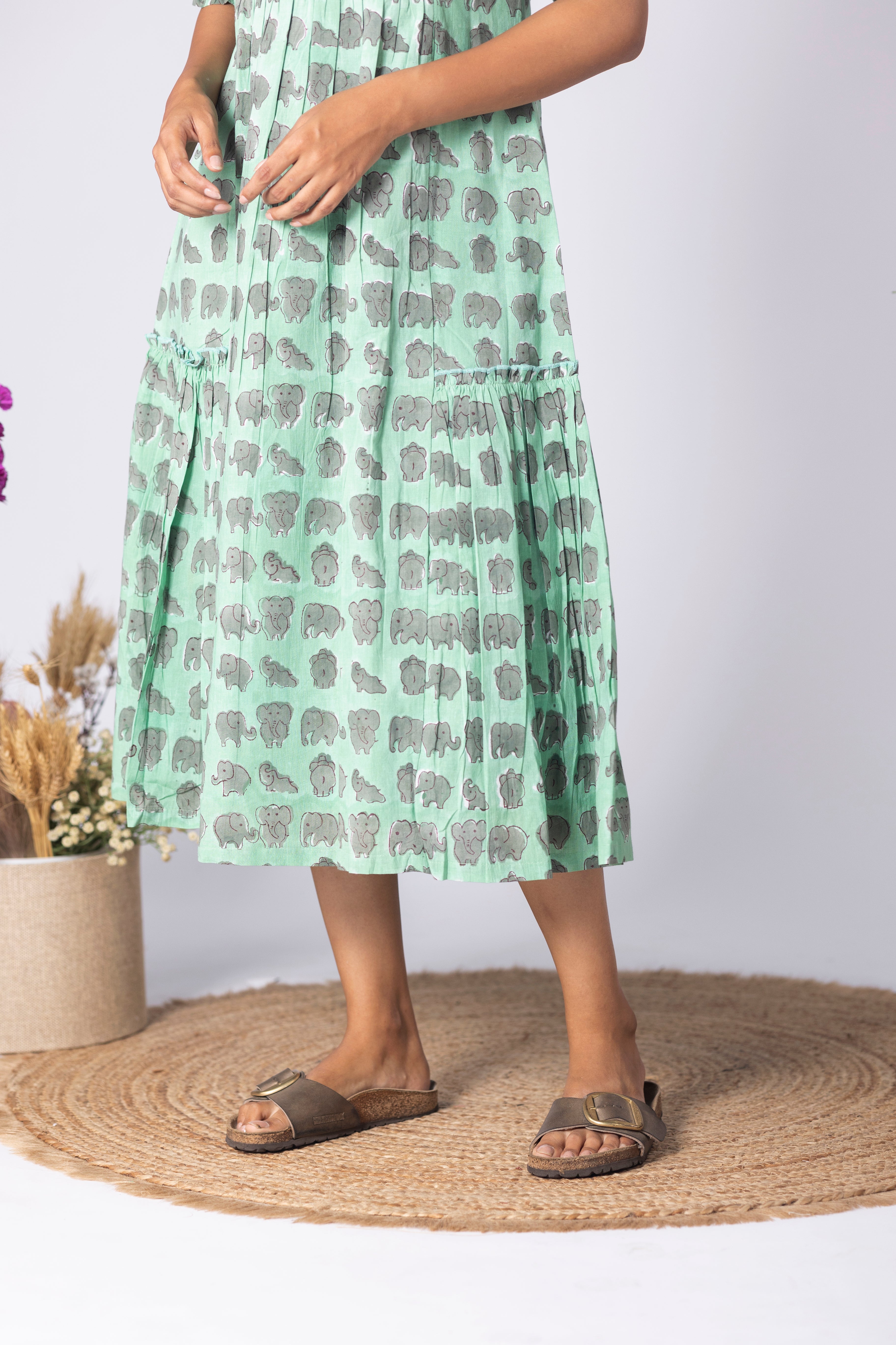 Mint Elephant dress