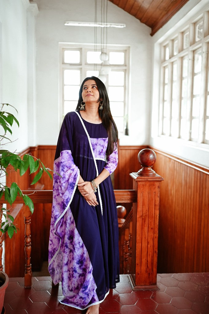 Midnight Sky Anarkali Set