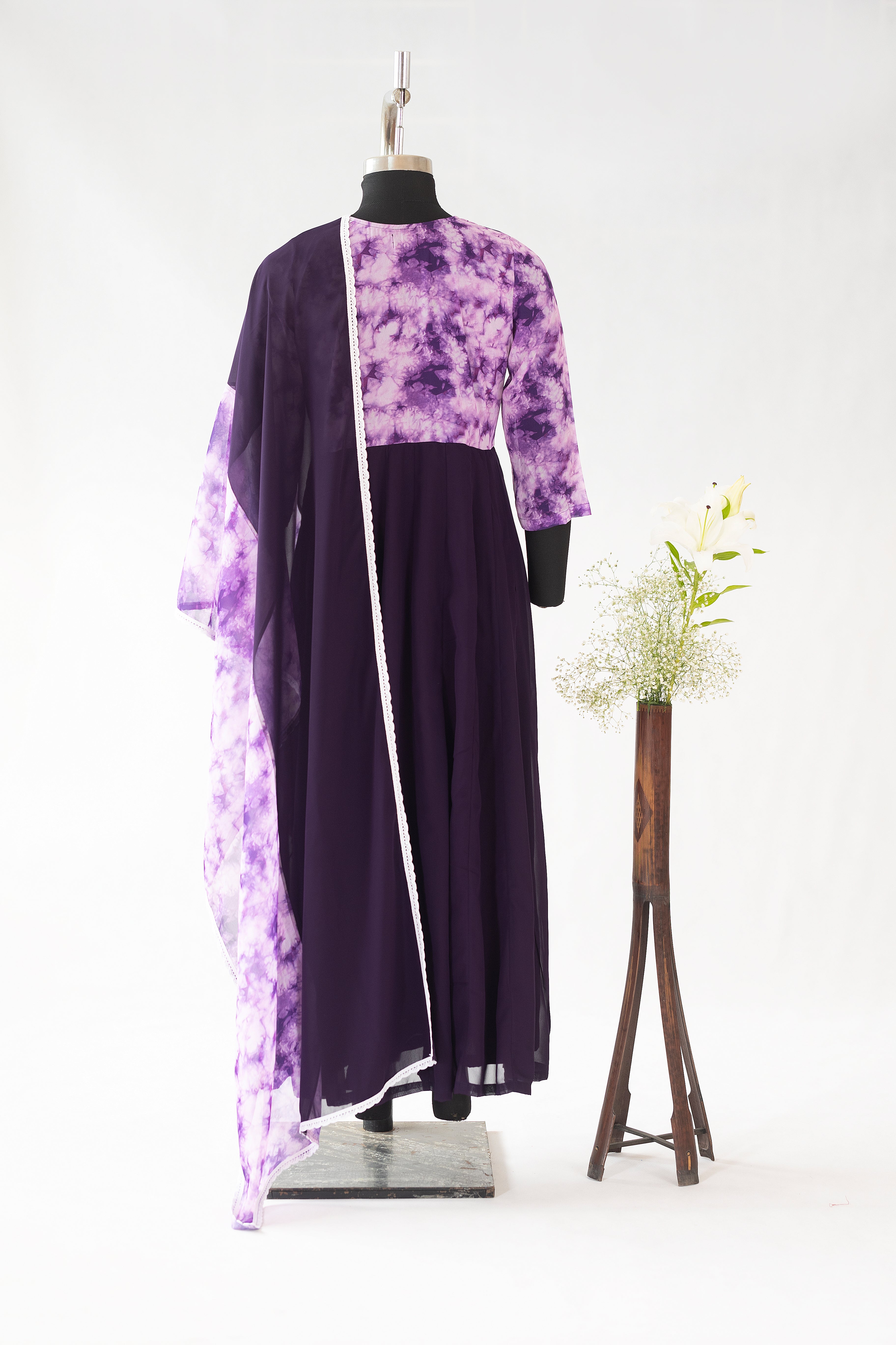 Midnight Sky Anarkali Set - Maternity Wear