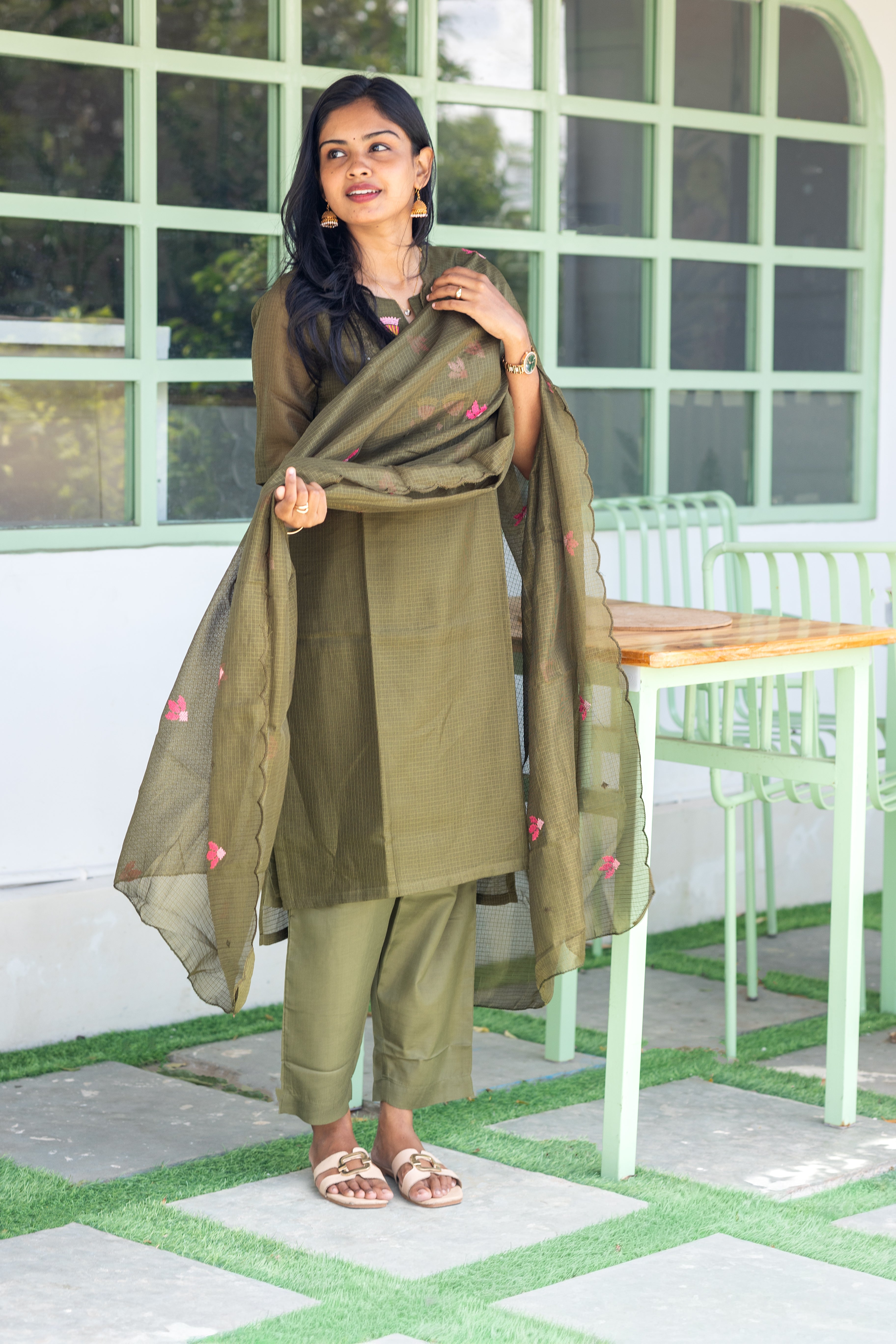 Olive embroidery