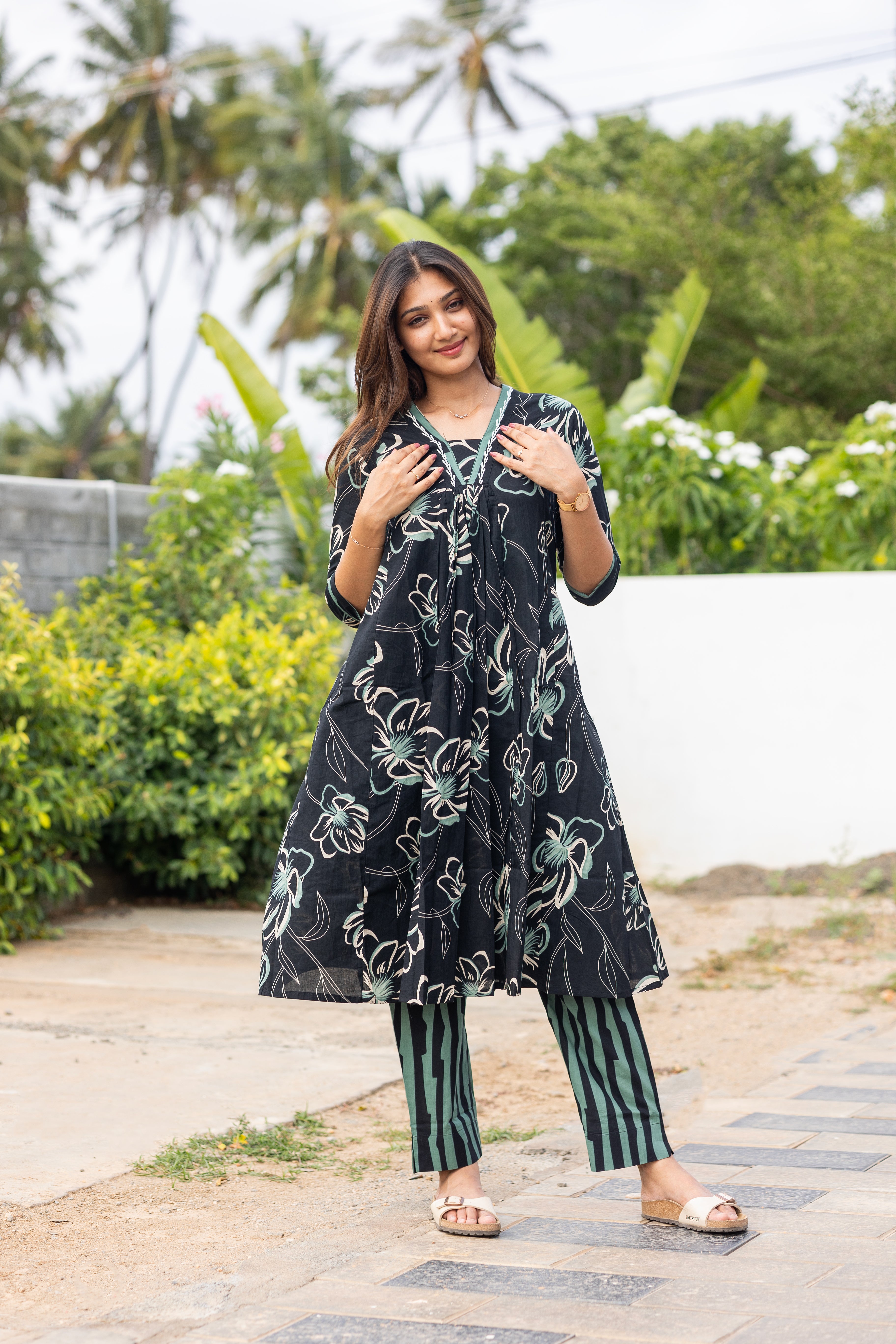 Floral black