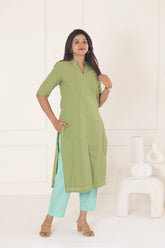 Green & turquoise suit