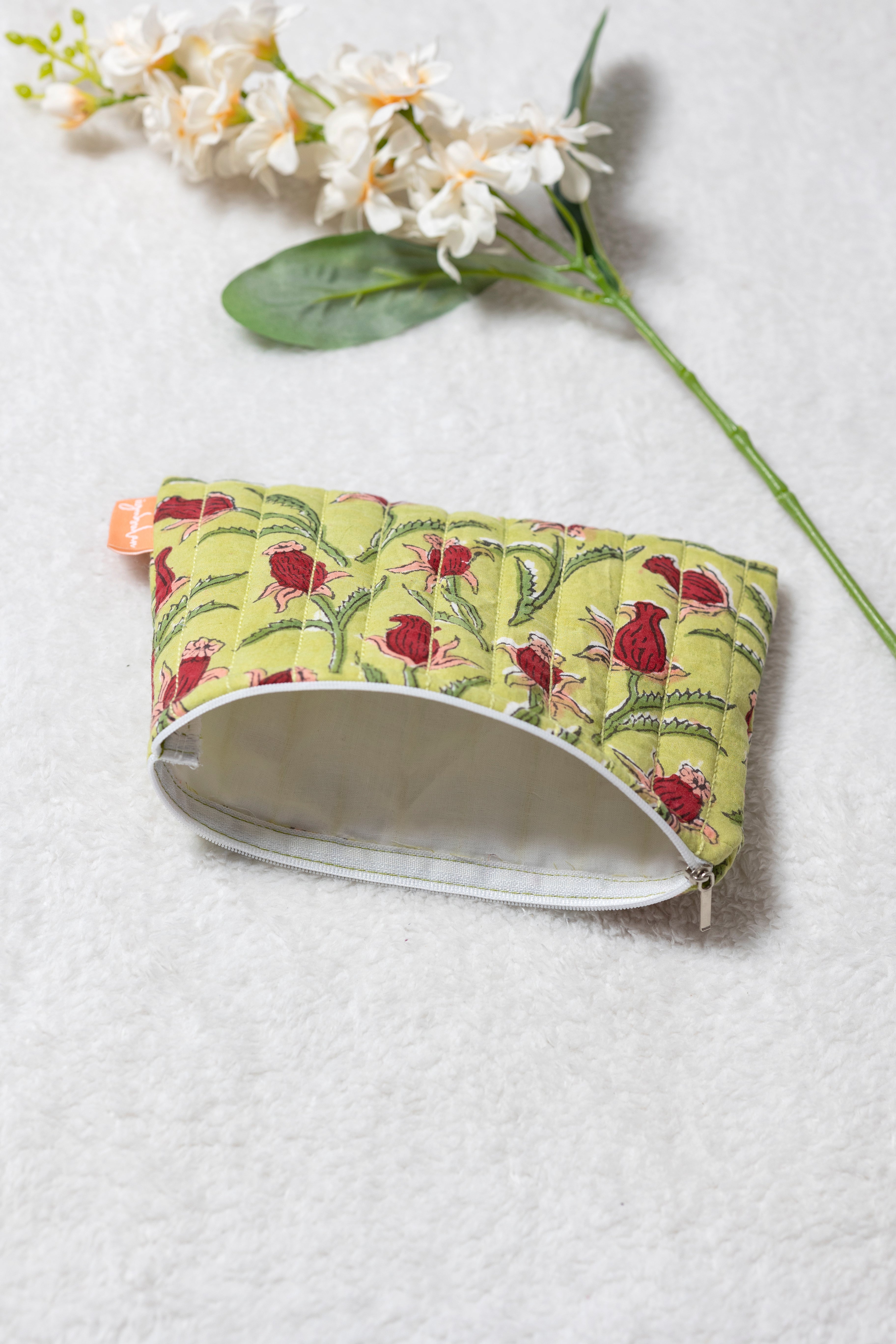 Green Printed Pouch