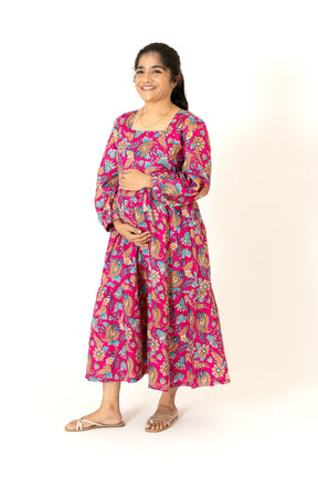 Pink Mango Dress - Maternity Wear