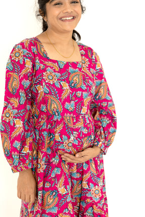 Pink Mango Dress - Maternity Wear