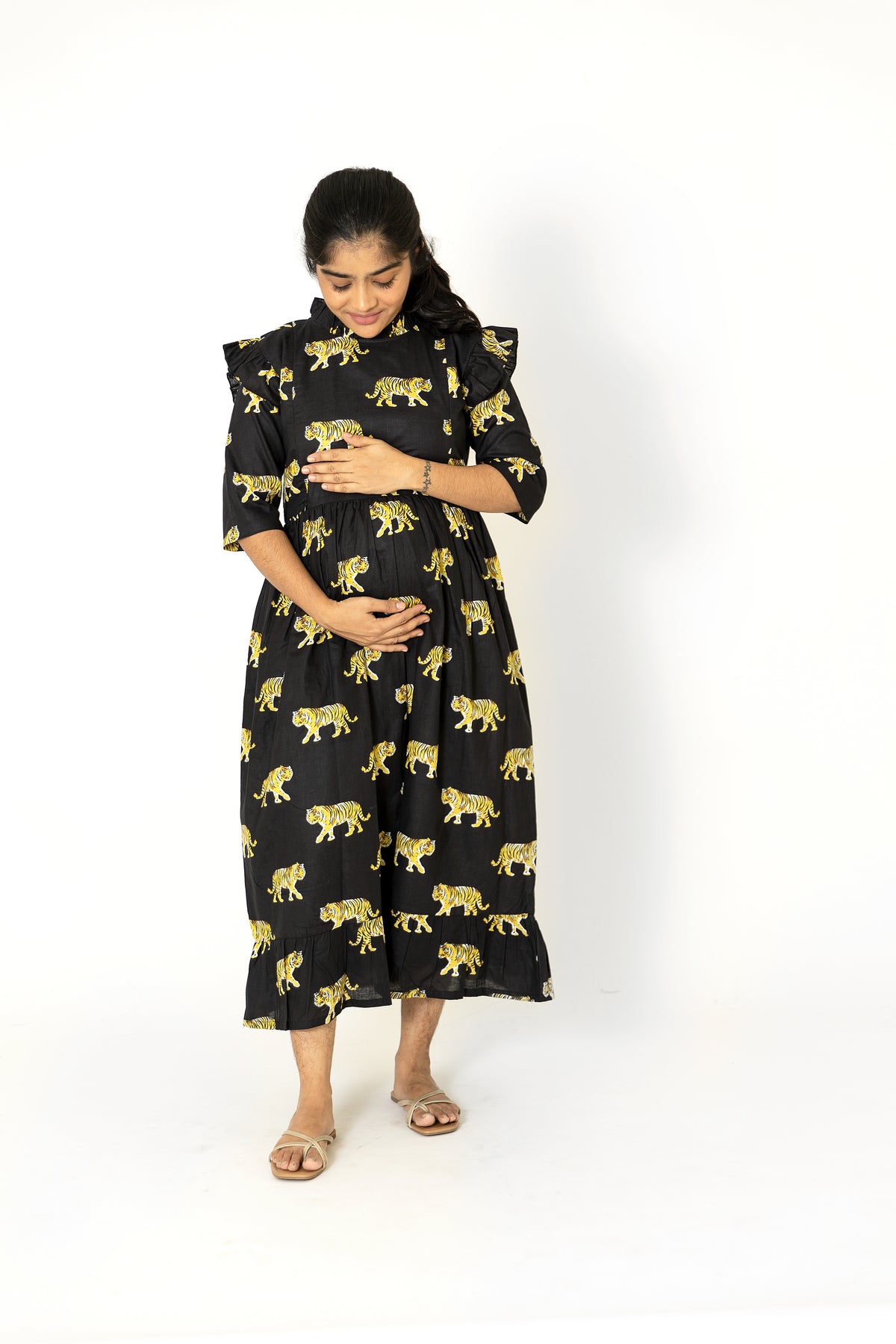 Black Tiger Dress - Maternity Wear