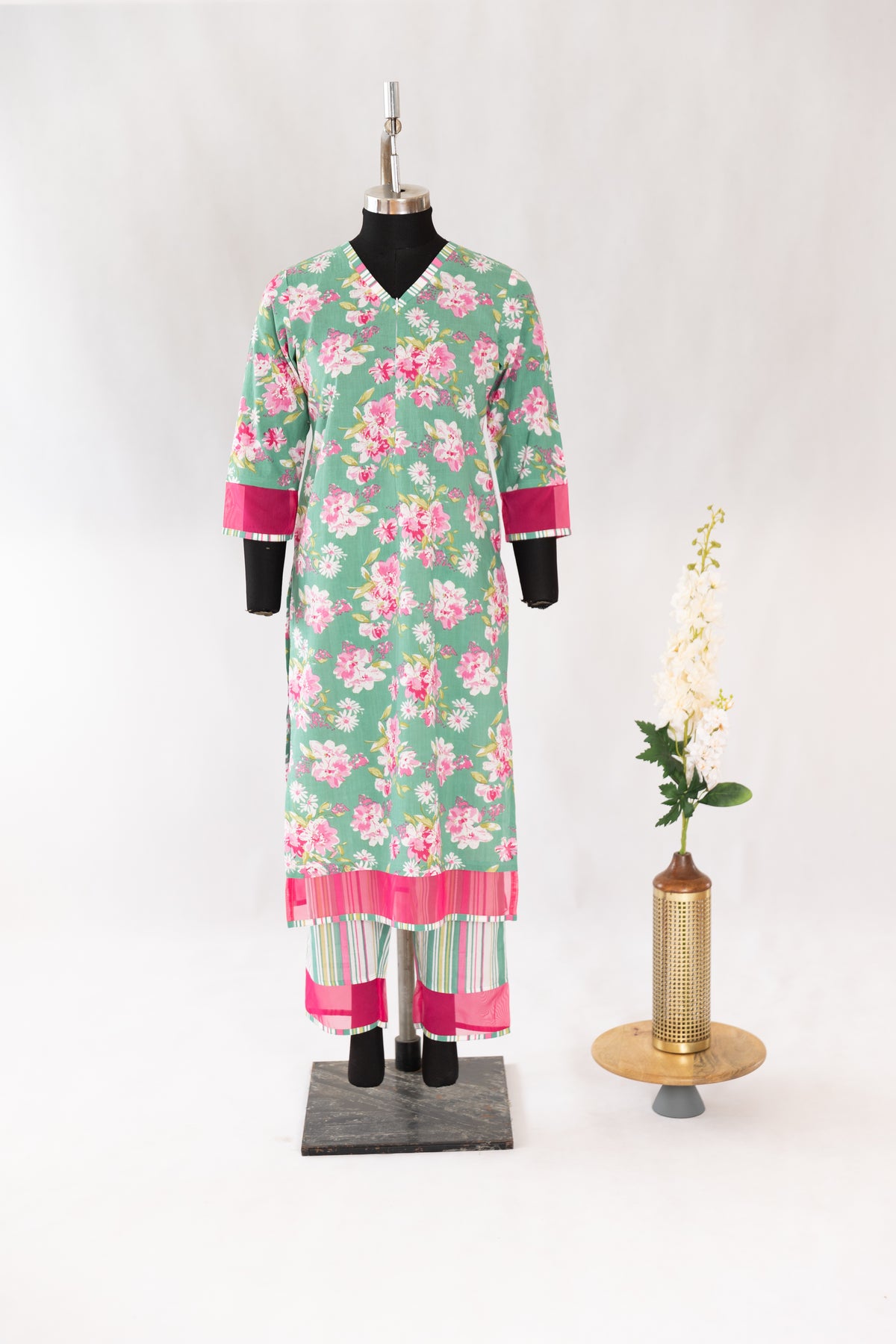 Green Floral Suit Set - Maternity Wear