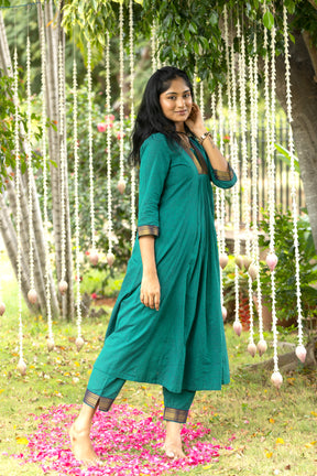 Peacock Blue Kurti Set