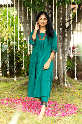 Peacock Blue Kurti Set