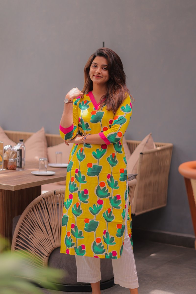 Yellow kurti