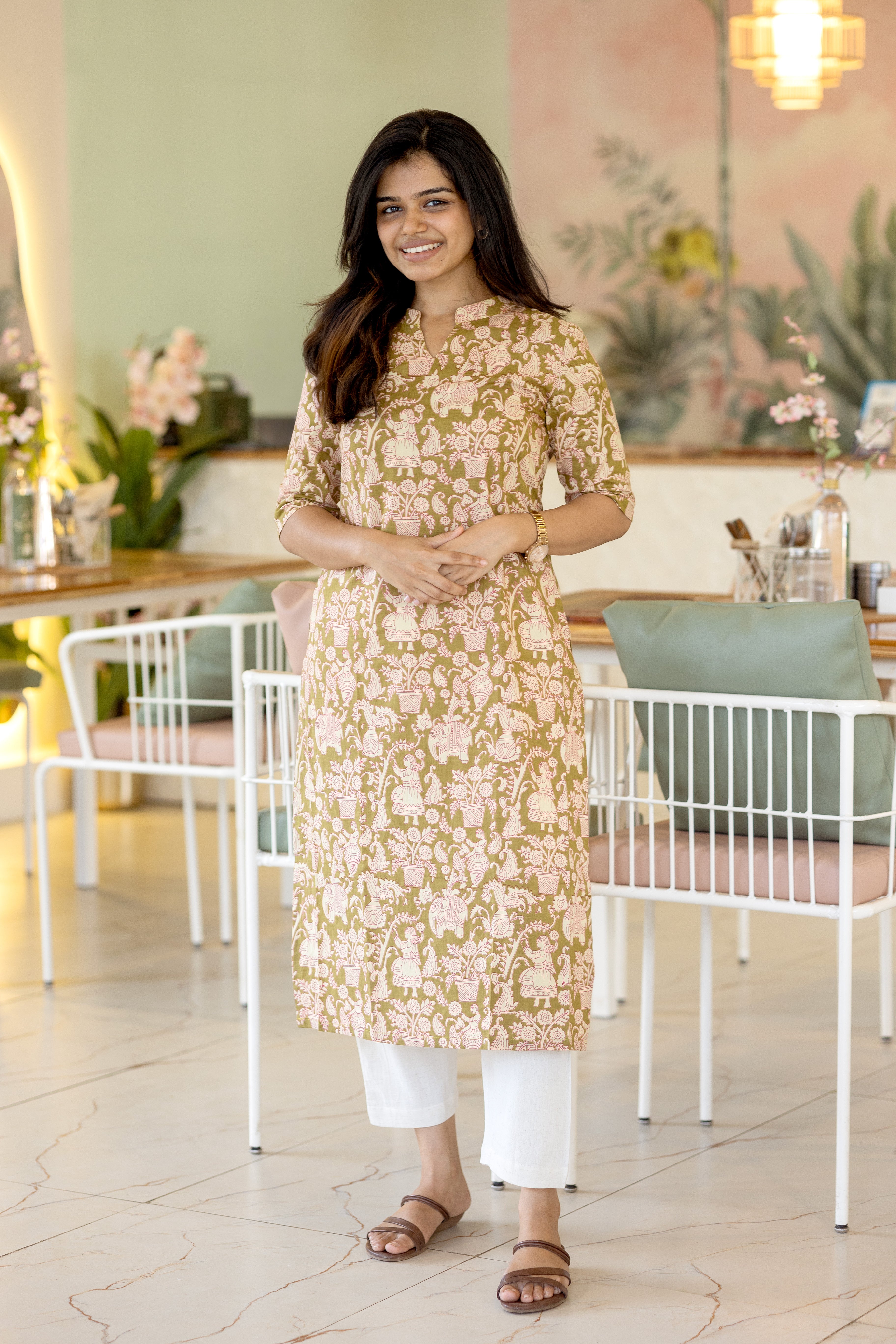 Mehendi garden kurti
