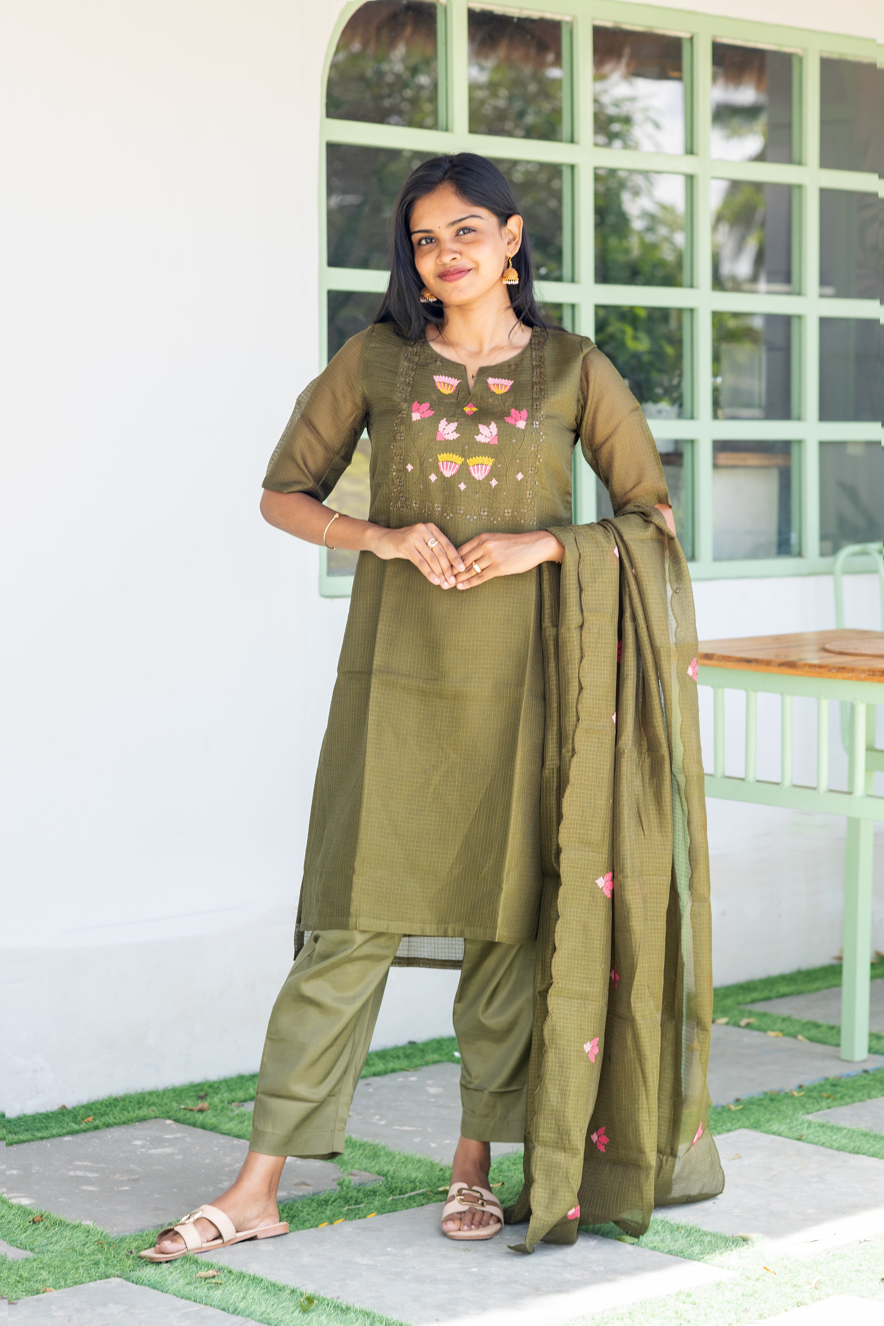 Olive embroidery