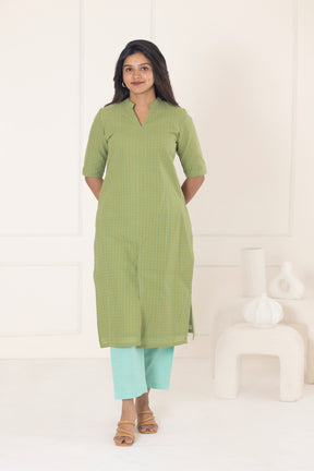 Green & turquoise suit
