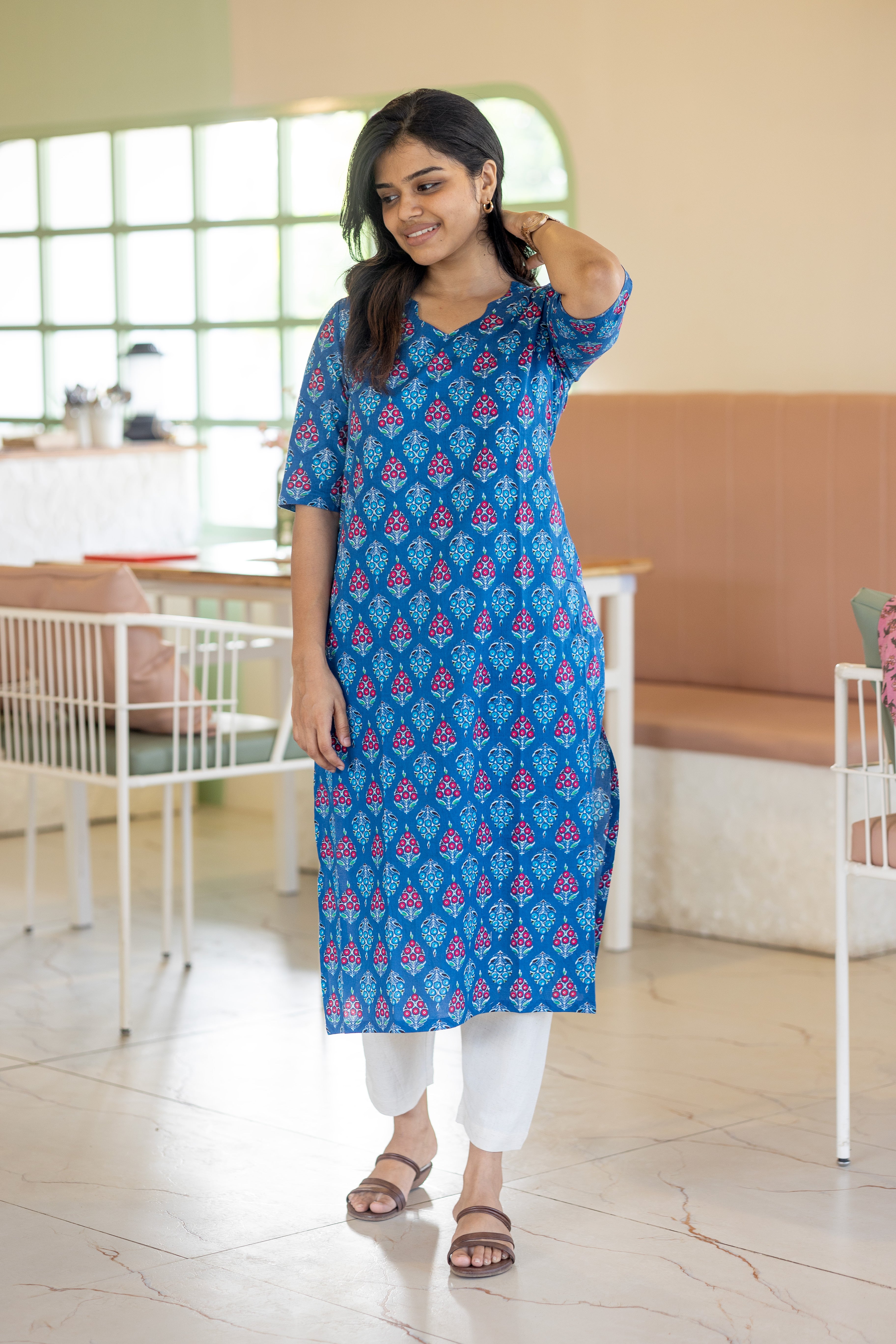 Blueberry petal kurti