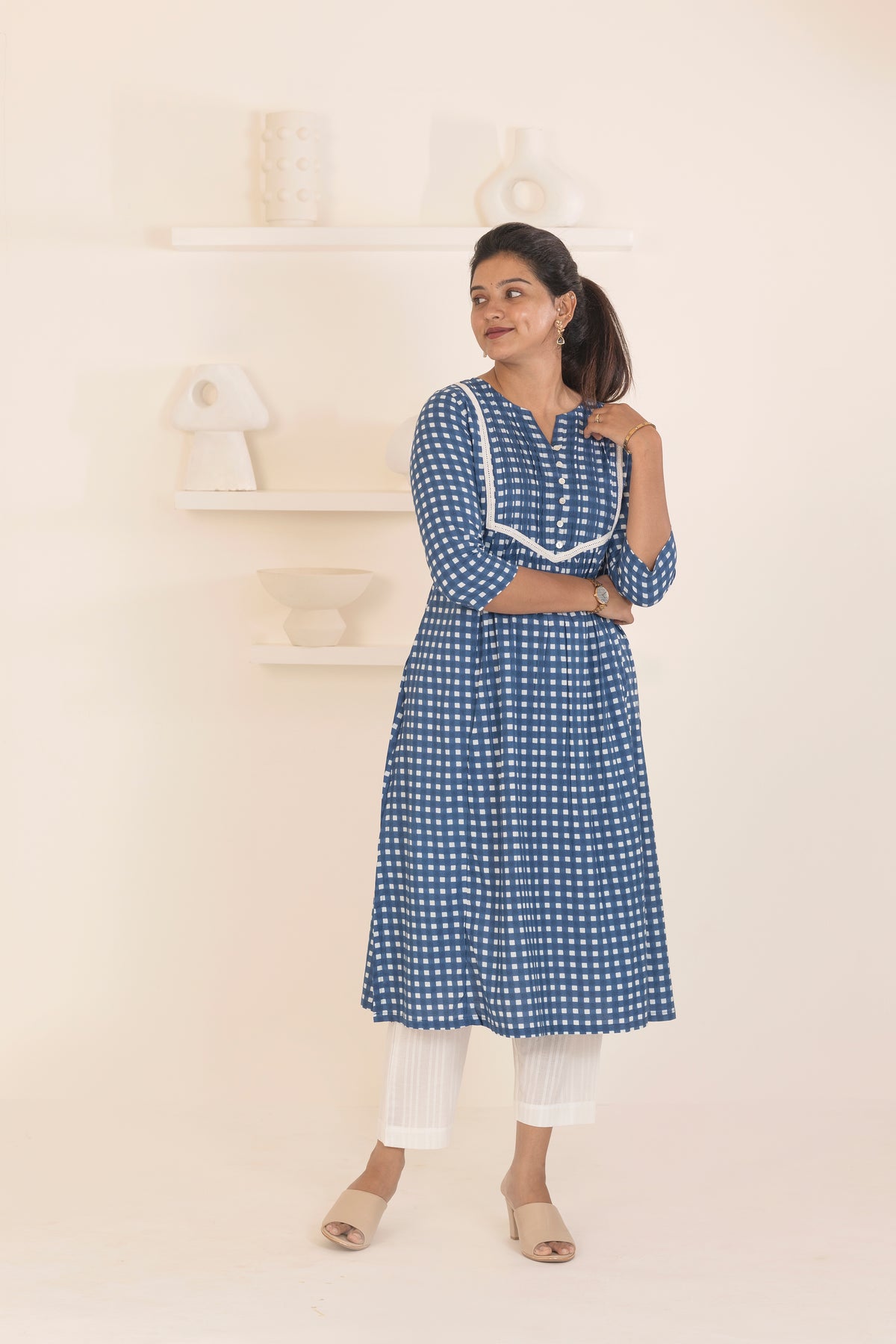 Indigo suit set