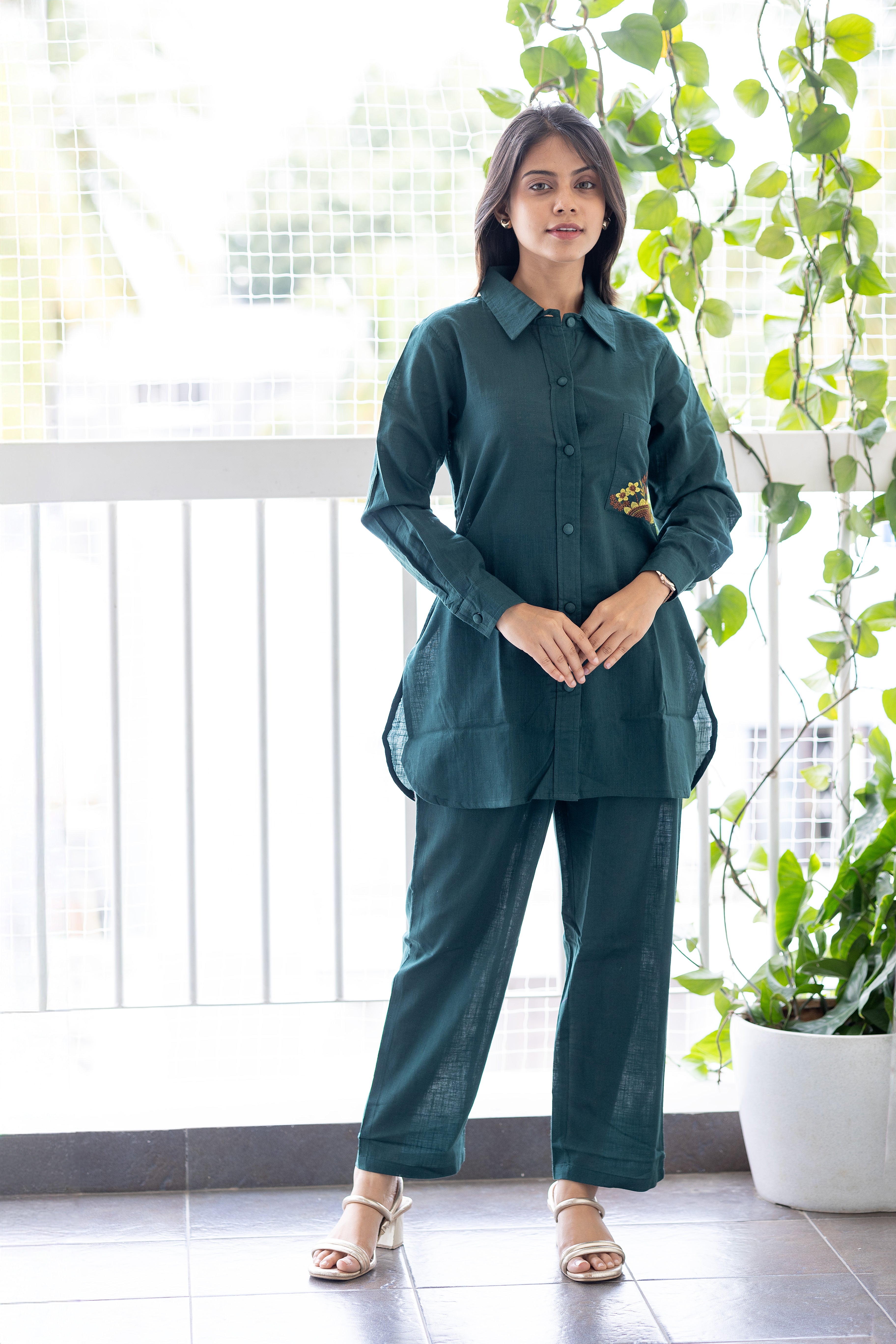 Peacock green set