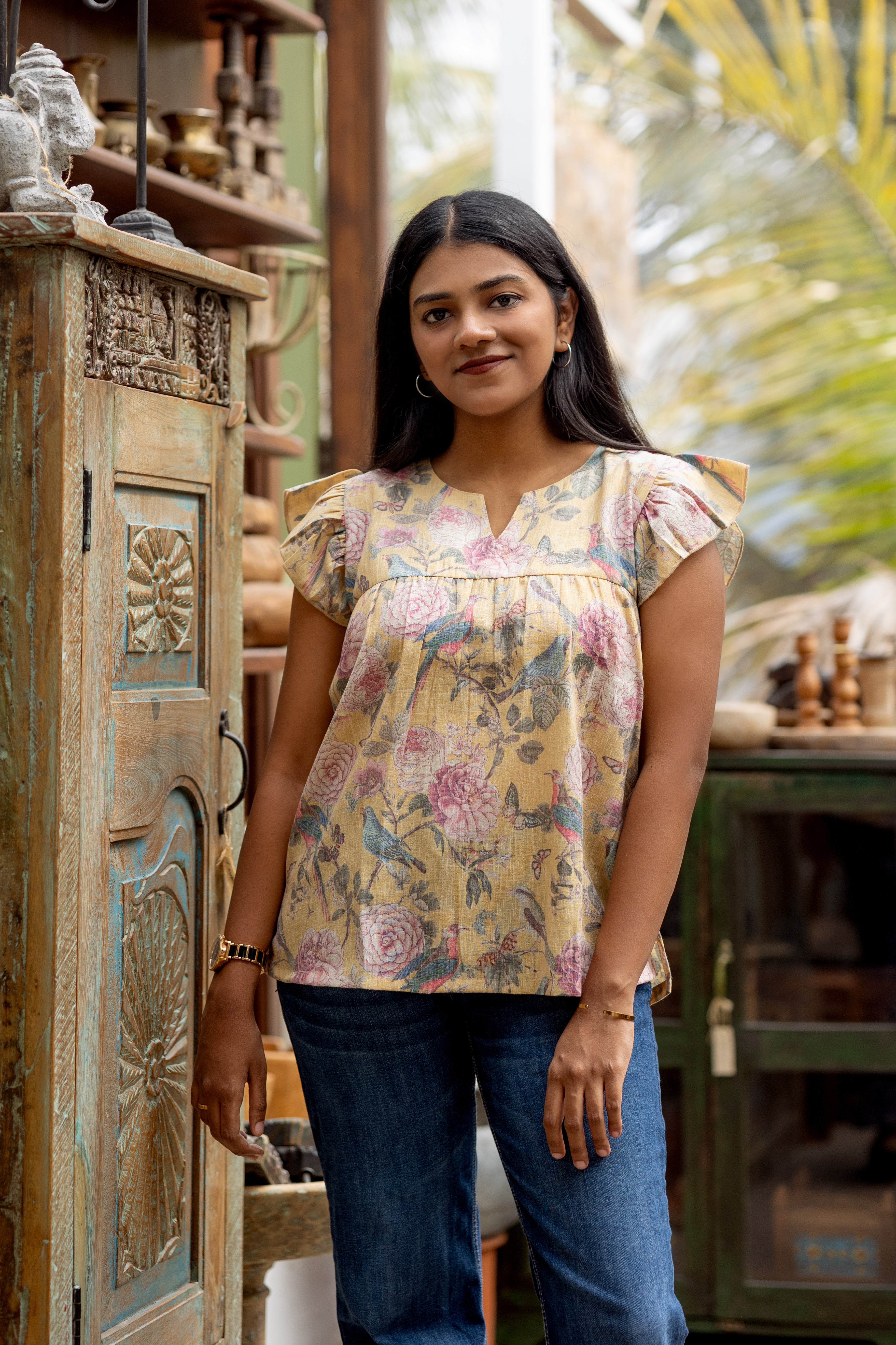 Sunflower muse top