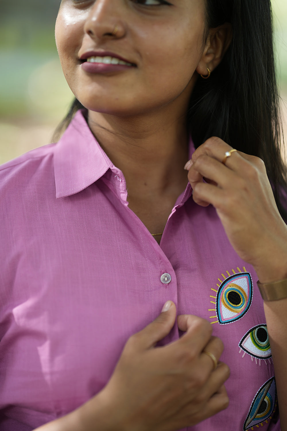 Purple evil eye