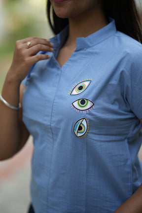 Blue evil eye