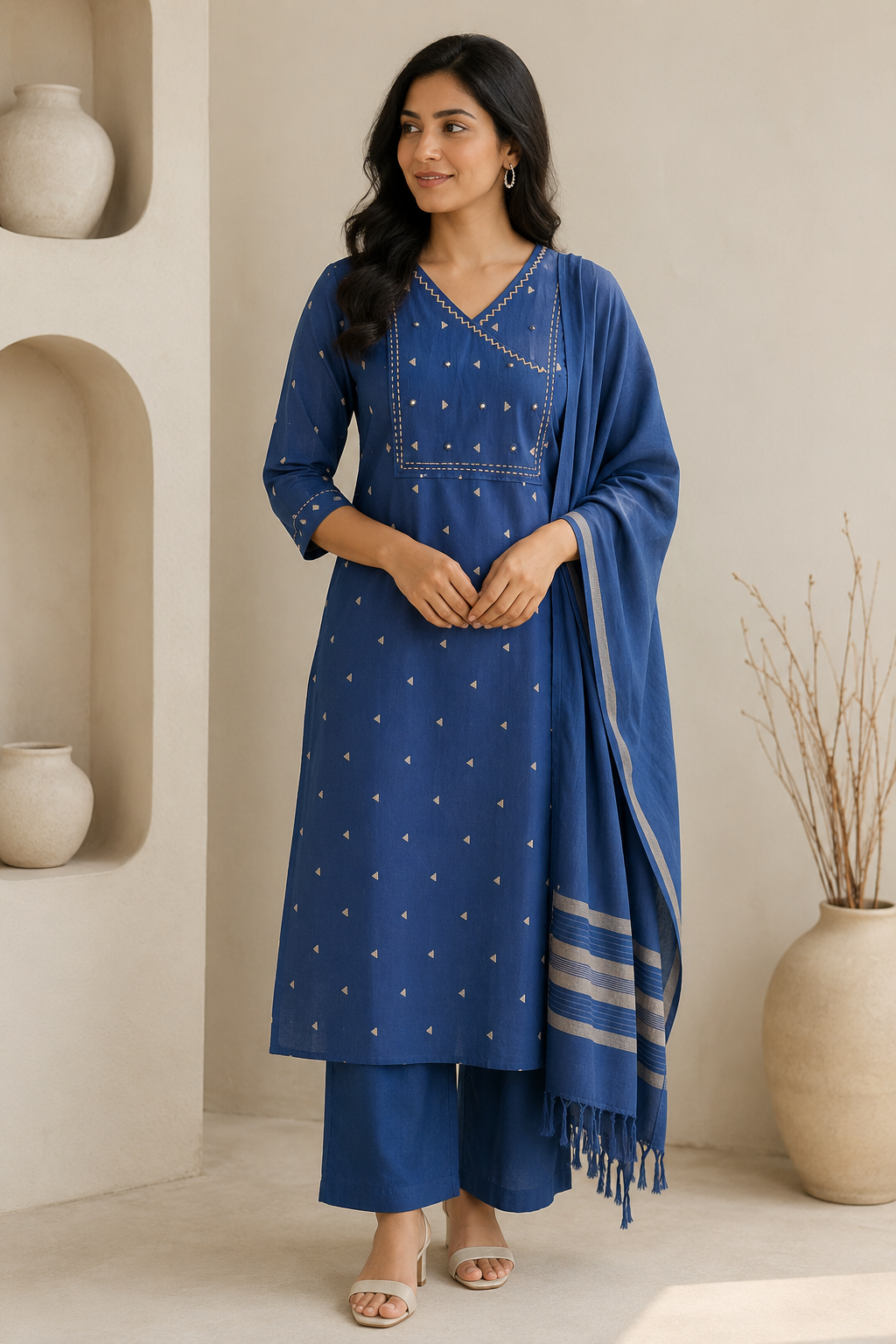 Navy Handloom set