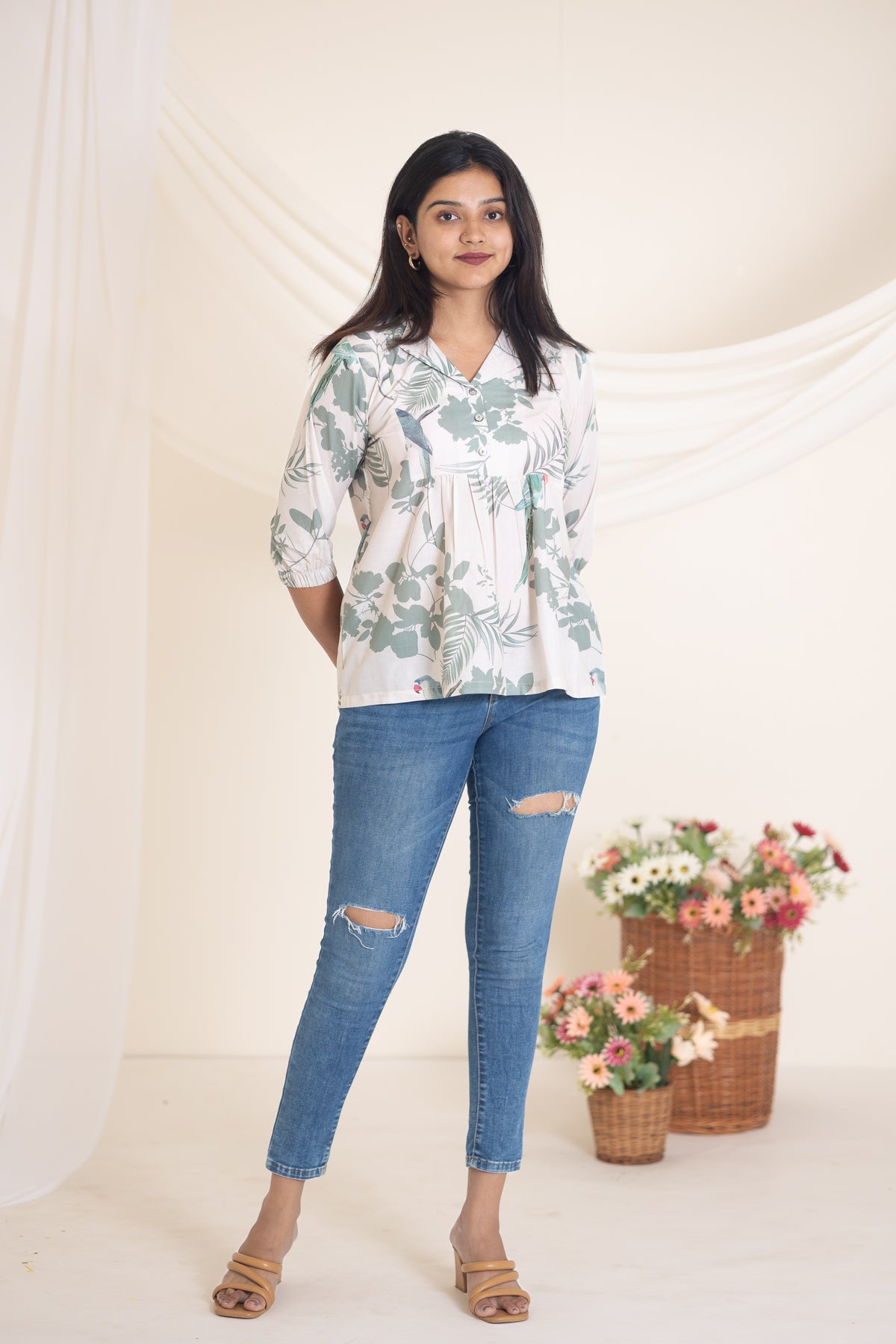 Green bird top
