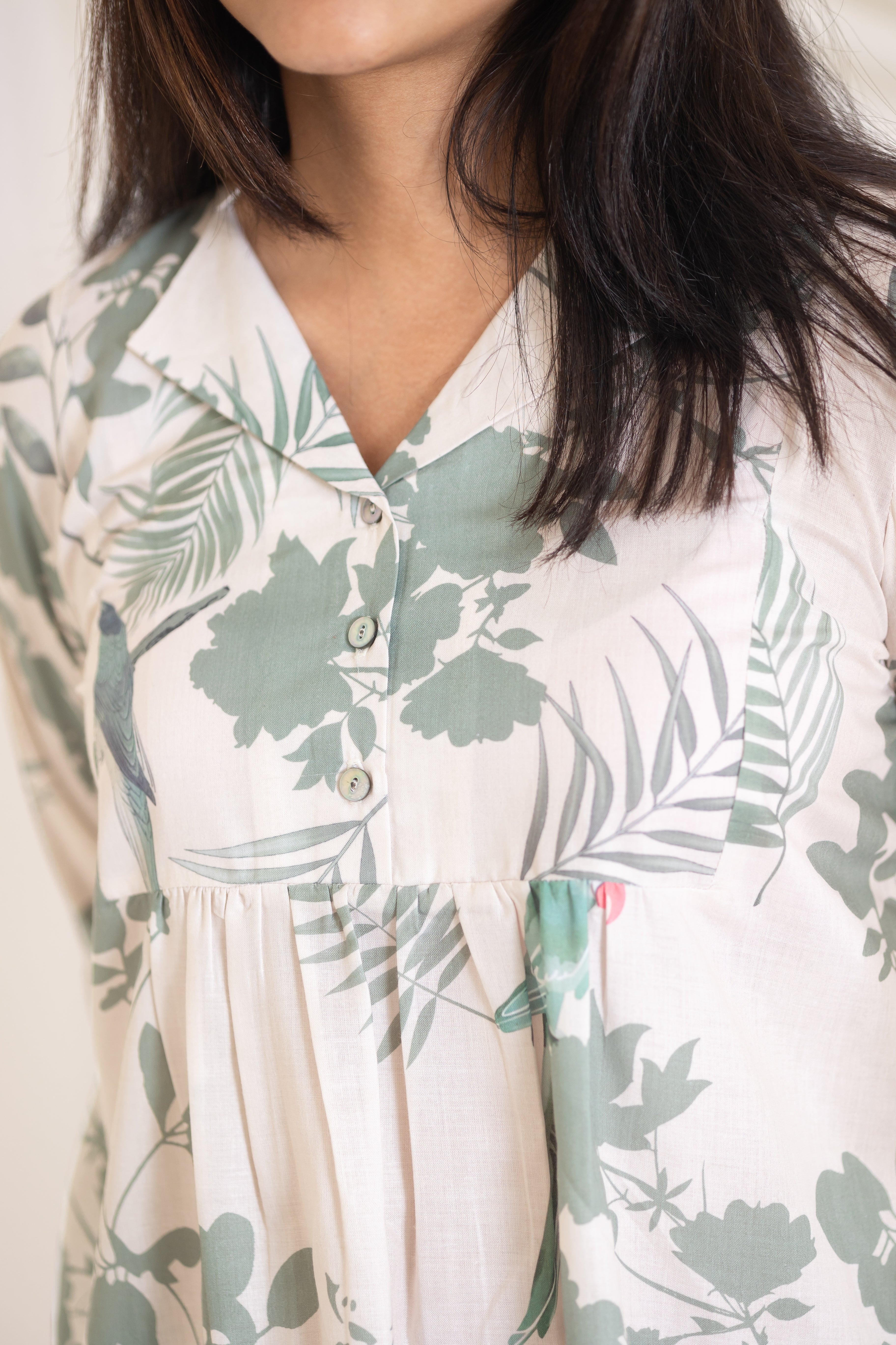 Green bird top