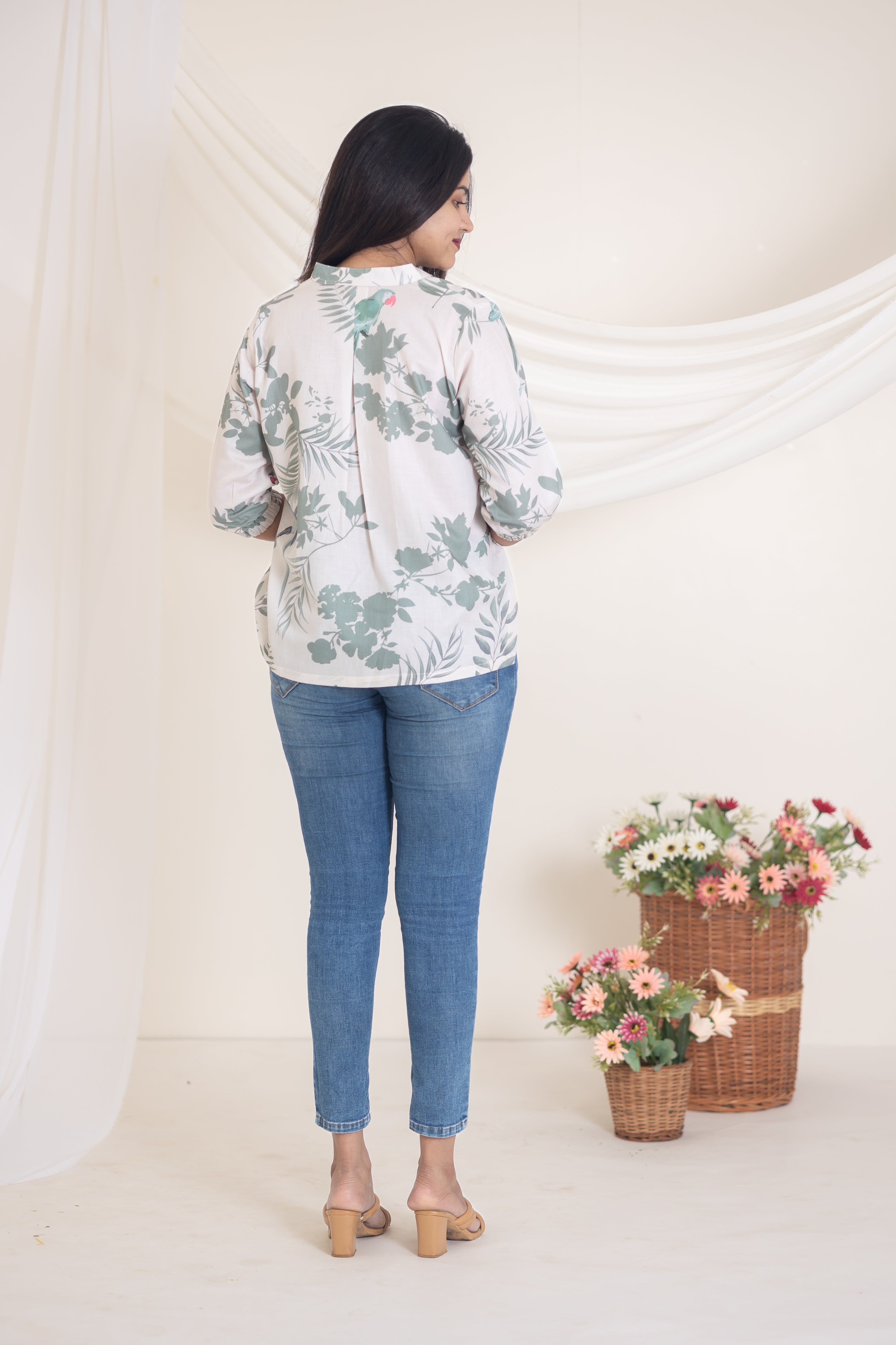 Green bird top