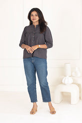 Black checks top