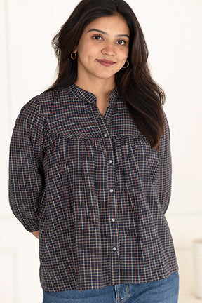 Black checks top