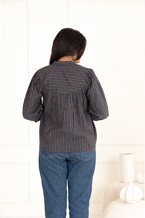 Black checks top