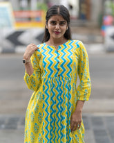 Lemon yellow kurti