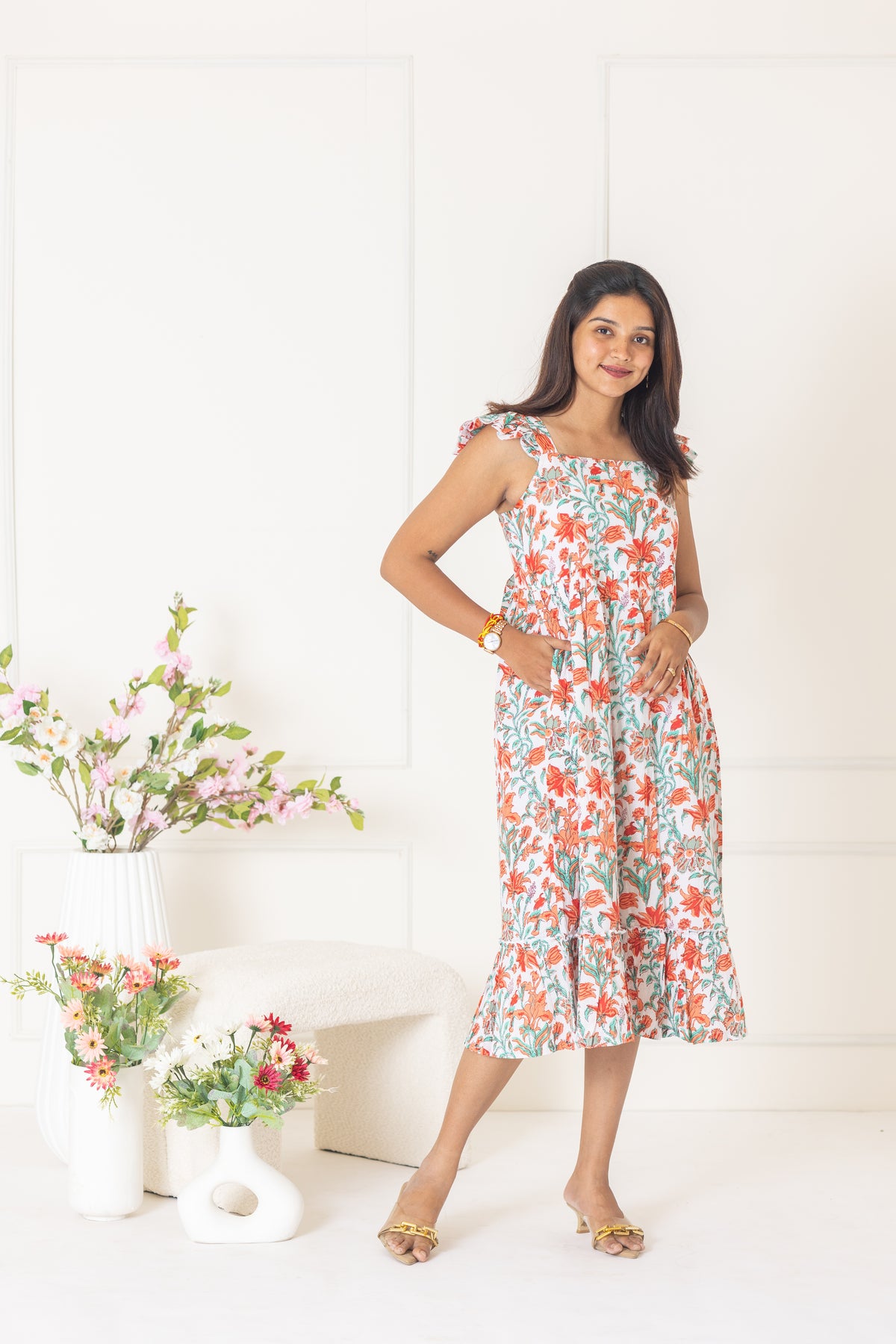Floral burst dress