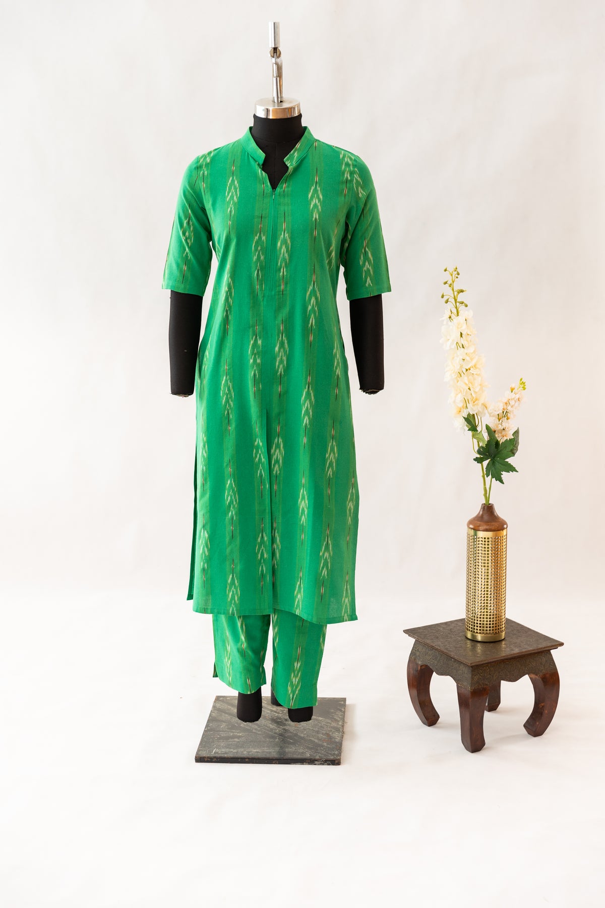 Green Ikat Suit Set - Maternity Wear