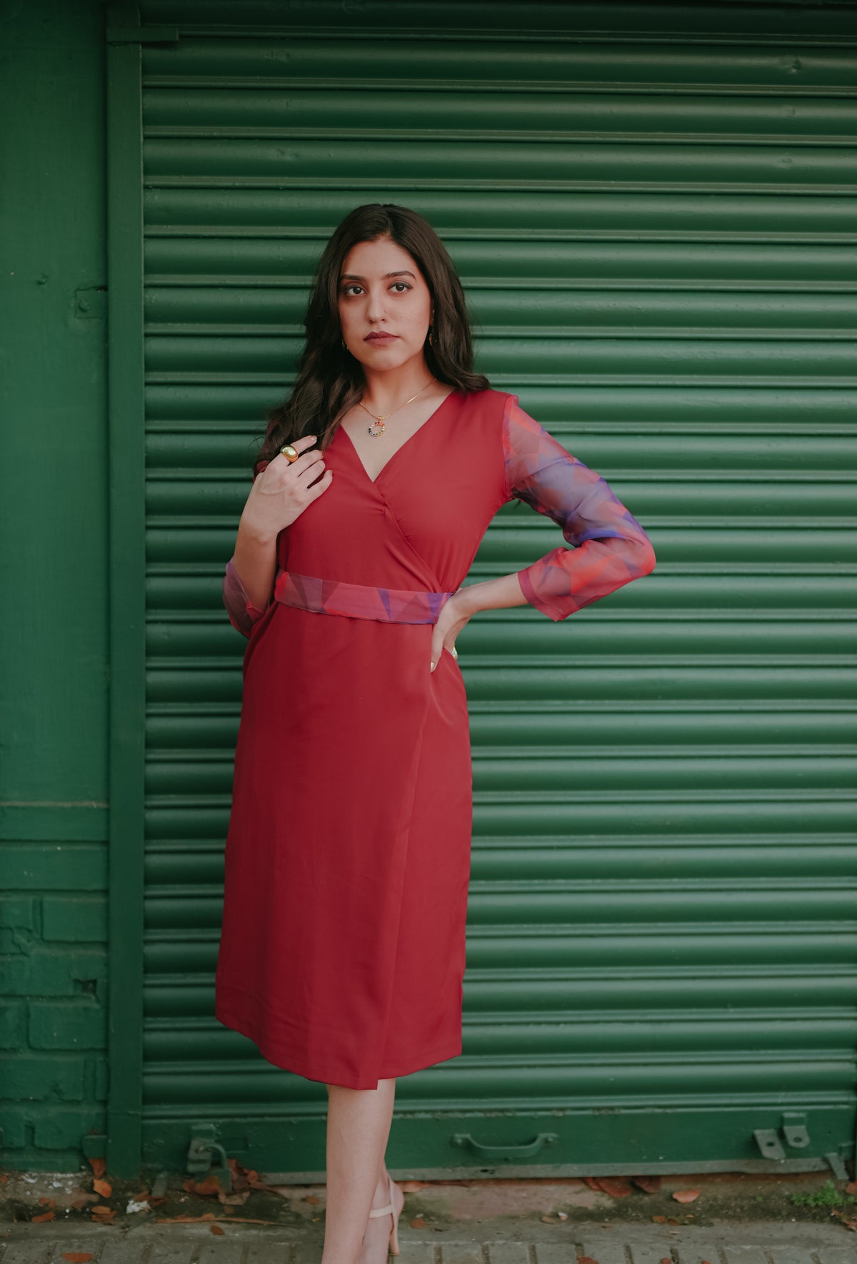 Red Organza Dress